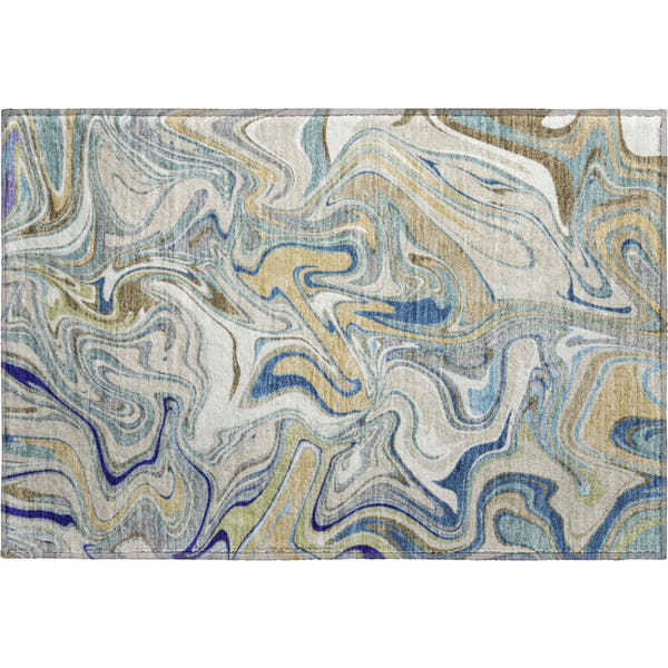 Budapest Machine Washable Transitional Putty Ivory Rug 1'8" x 2'6"