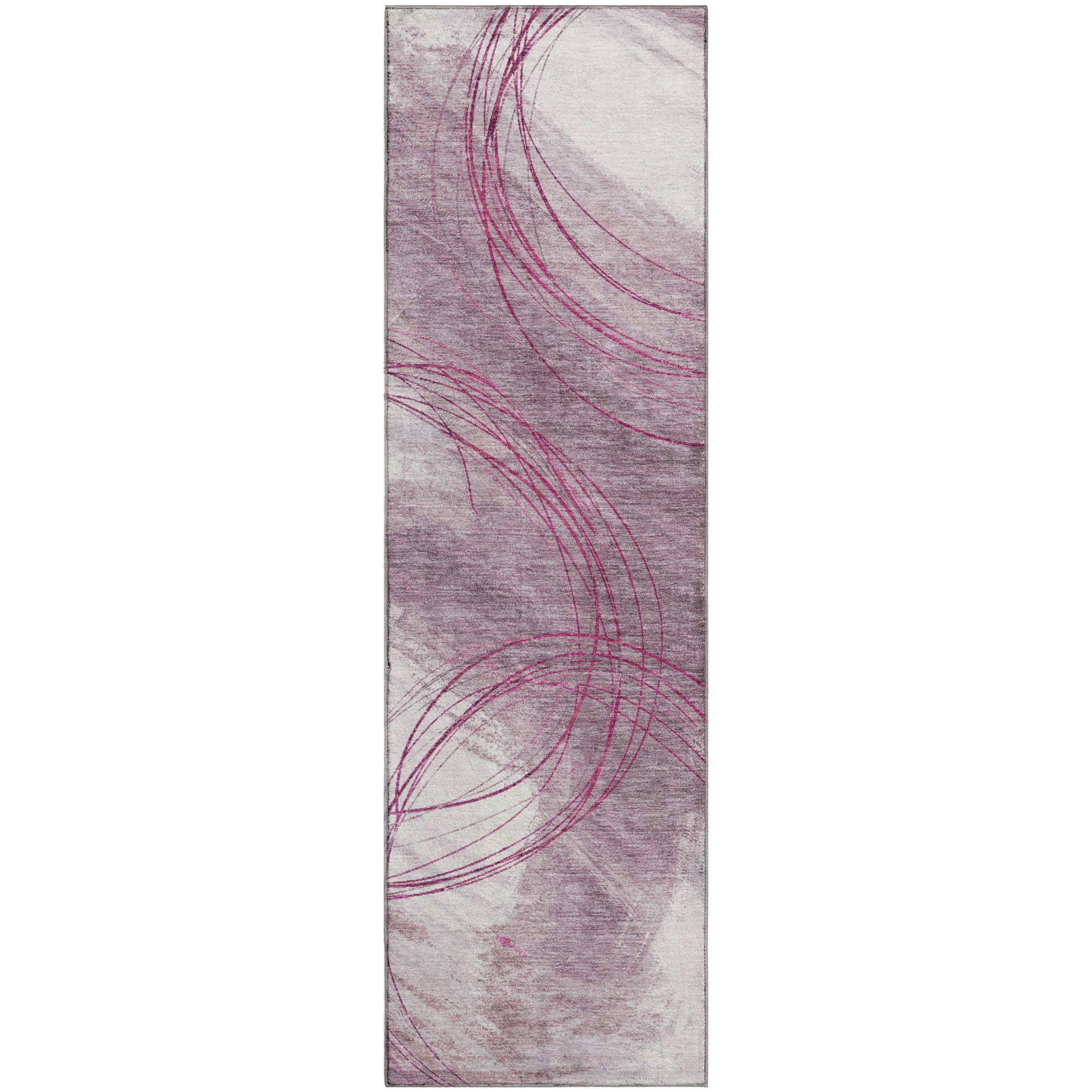 Istanbul Machine Washable Transitional Blush Pink Rug 2'3" x 7'6" #shape_Runner