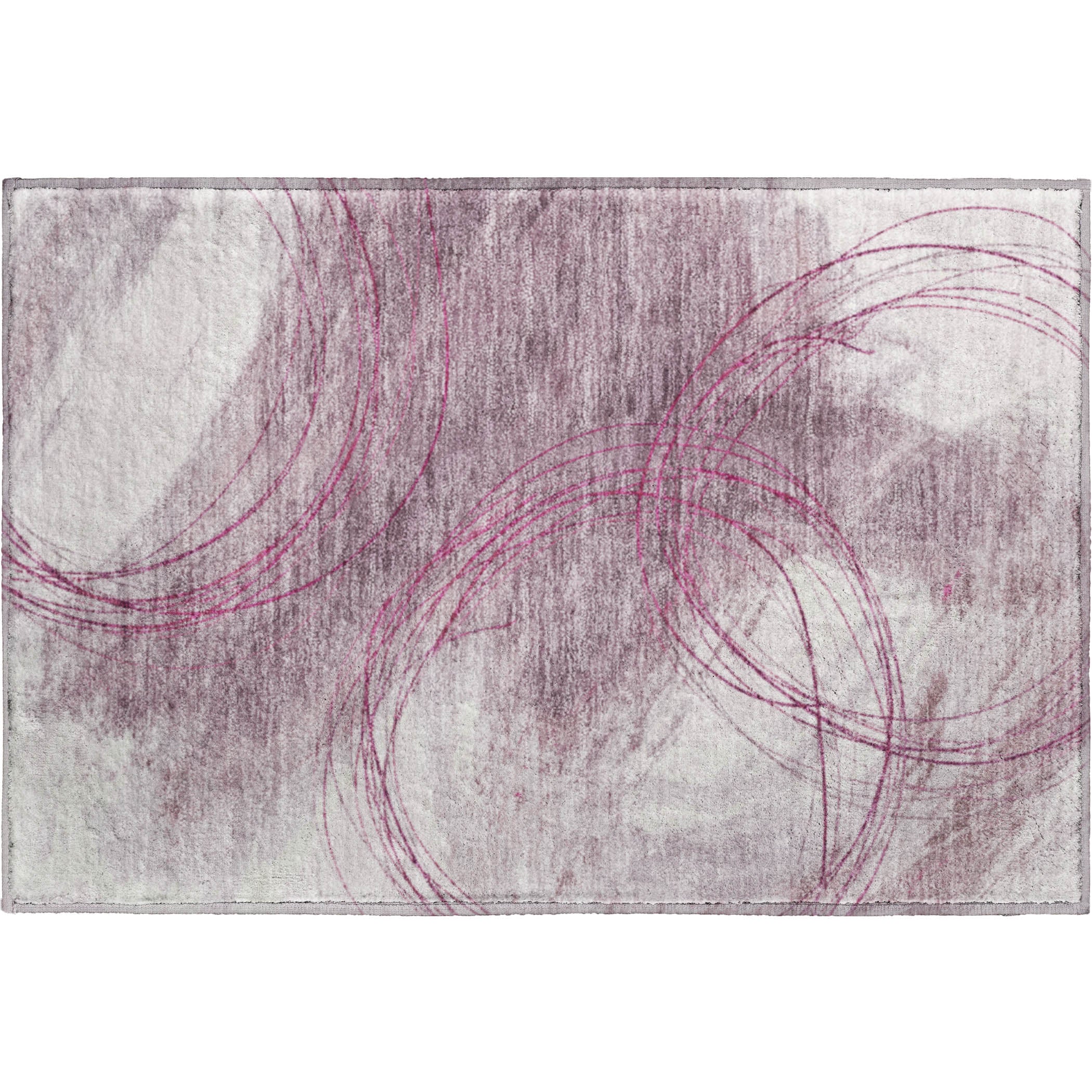 Istanbul Machine Washable Transitional Blush Pink Rug 1'8" x 2'6" #shape_Rectangle