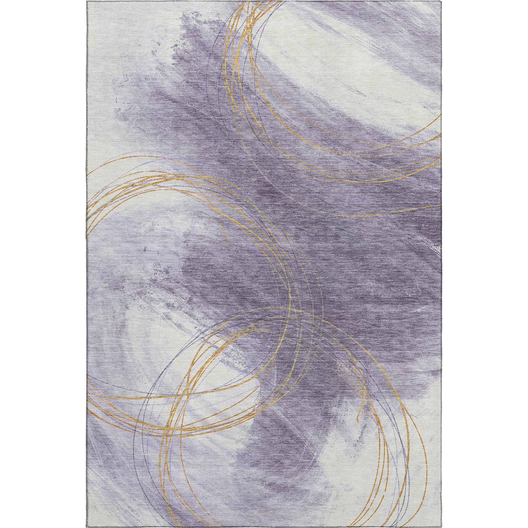 Istanbul Machine Washable Transitional Purple Rug 3' x 5' #shape_Rectangle