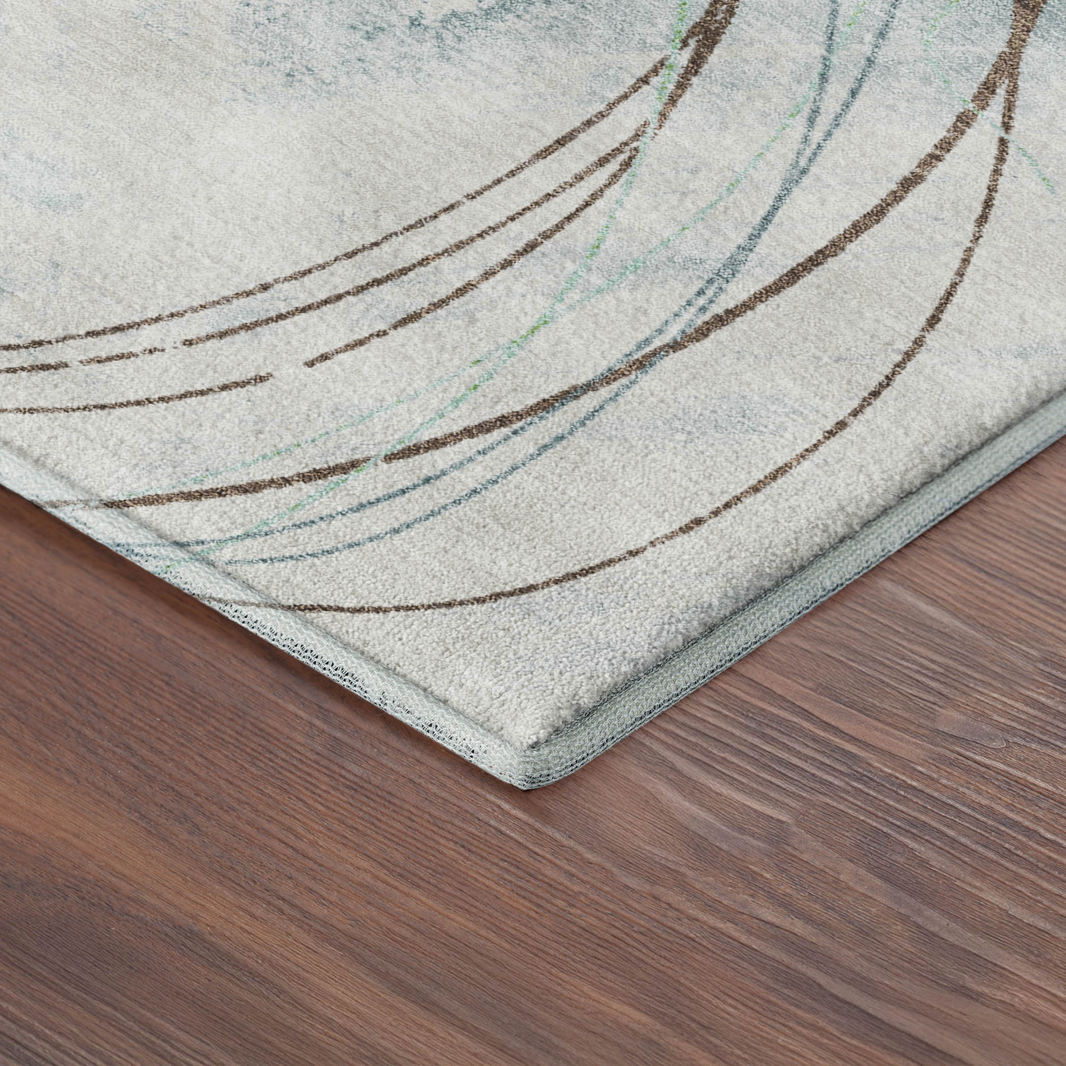 Istanbul Machine Washable Transitional Teal Rug 1'8" x 2'6" #shape_Rectangle