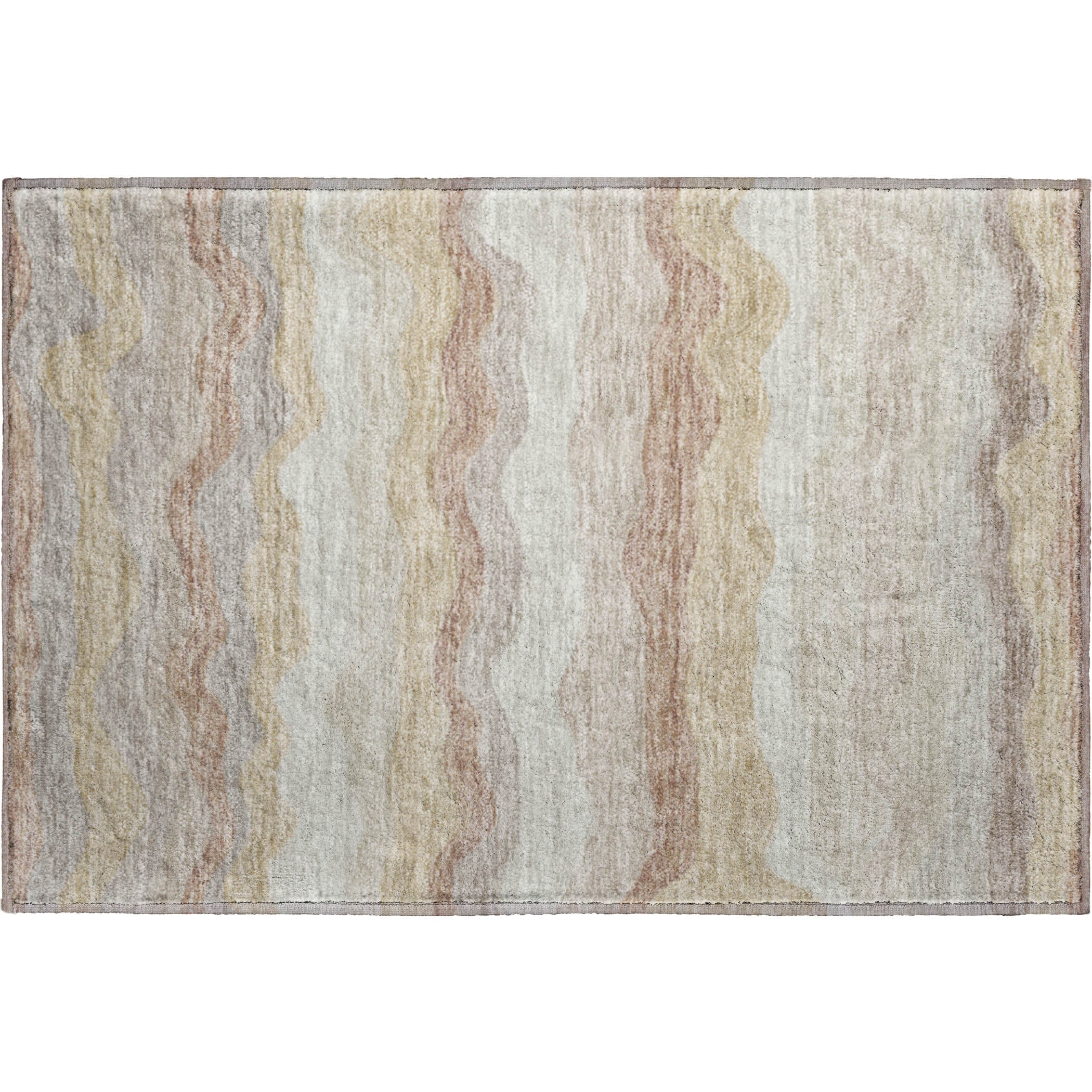 Sintra Machine Washable Transitional Beige Brown Rug 1'8" x 2'6" #shape_Rectangle
