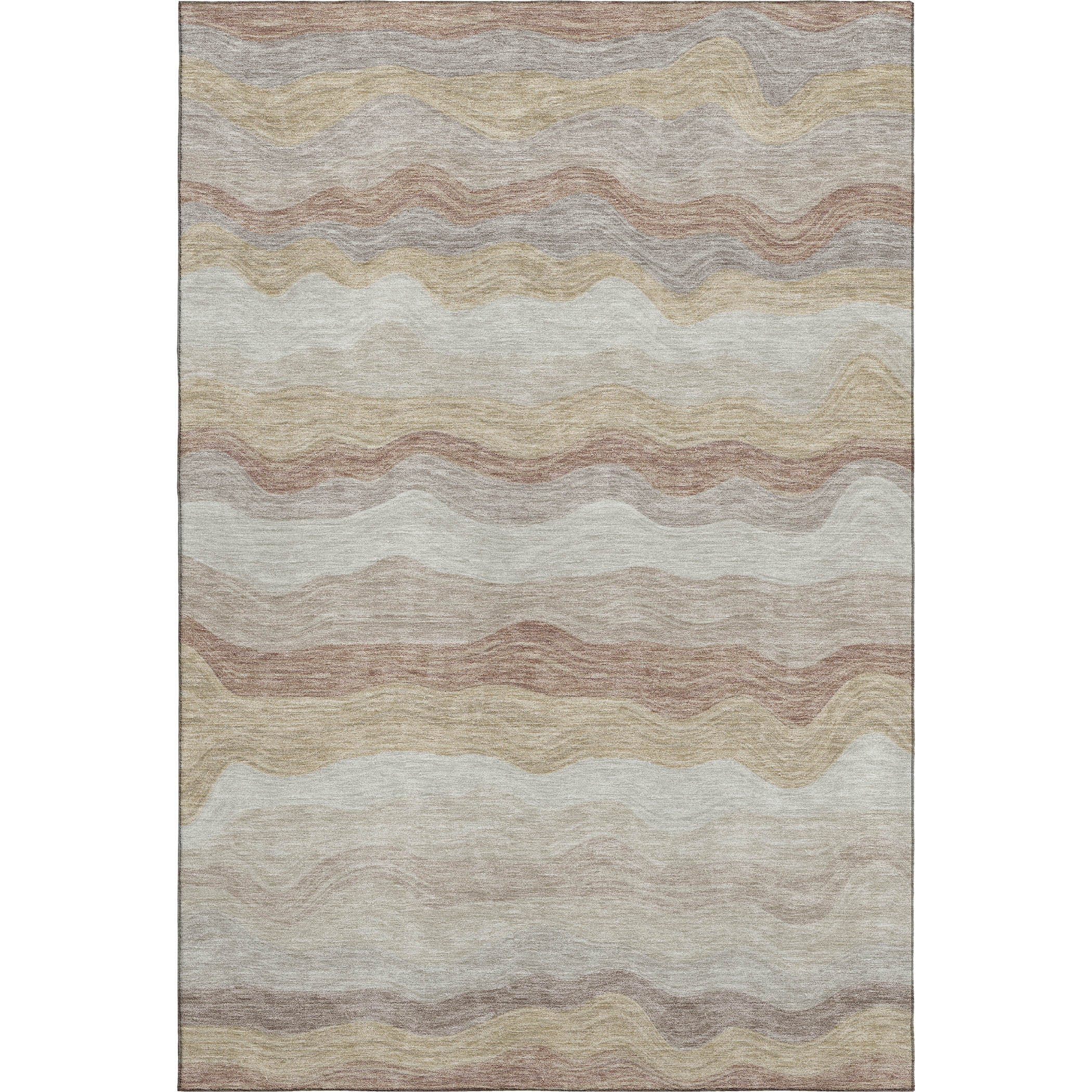 Sintra Machine Washable Transitional Beige Brown Rug 3' x 5' #shape_Rectangle
