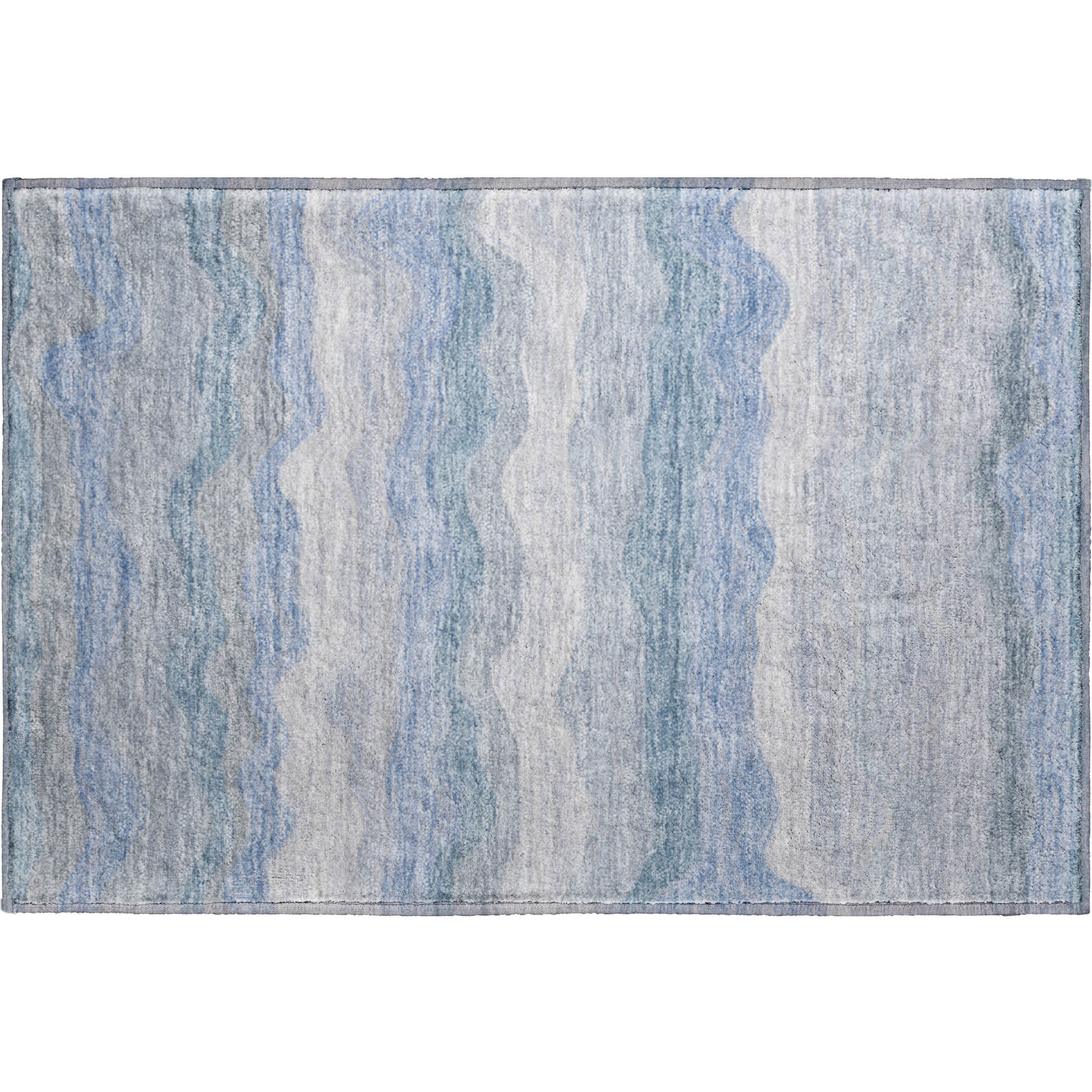 Sintra Machine Washable Transitional Denim Blue Rug 1'8" x 2'6" #shape_Rectangle