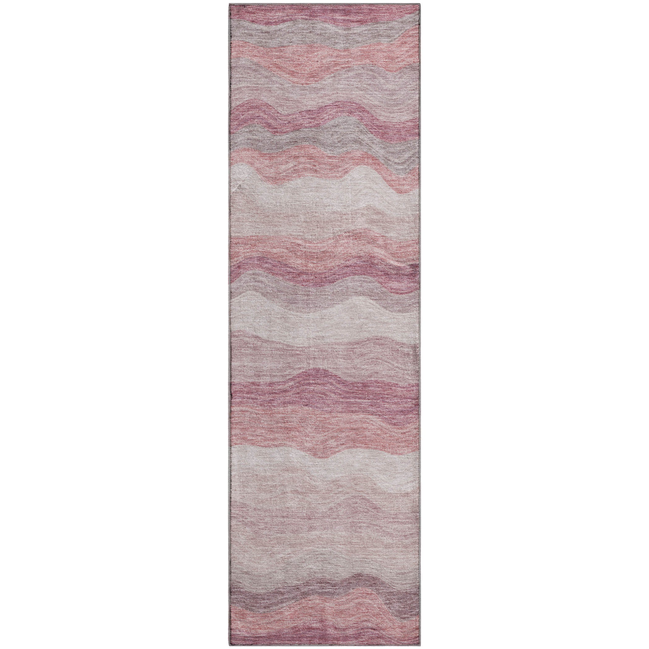 Sintra Machine Washable Transitional Salmon Orange Rug 2'3" x 7'6" #shape_Runner