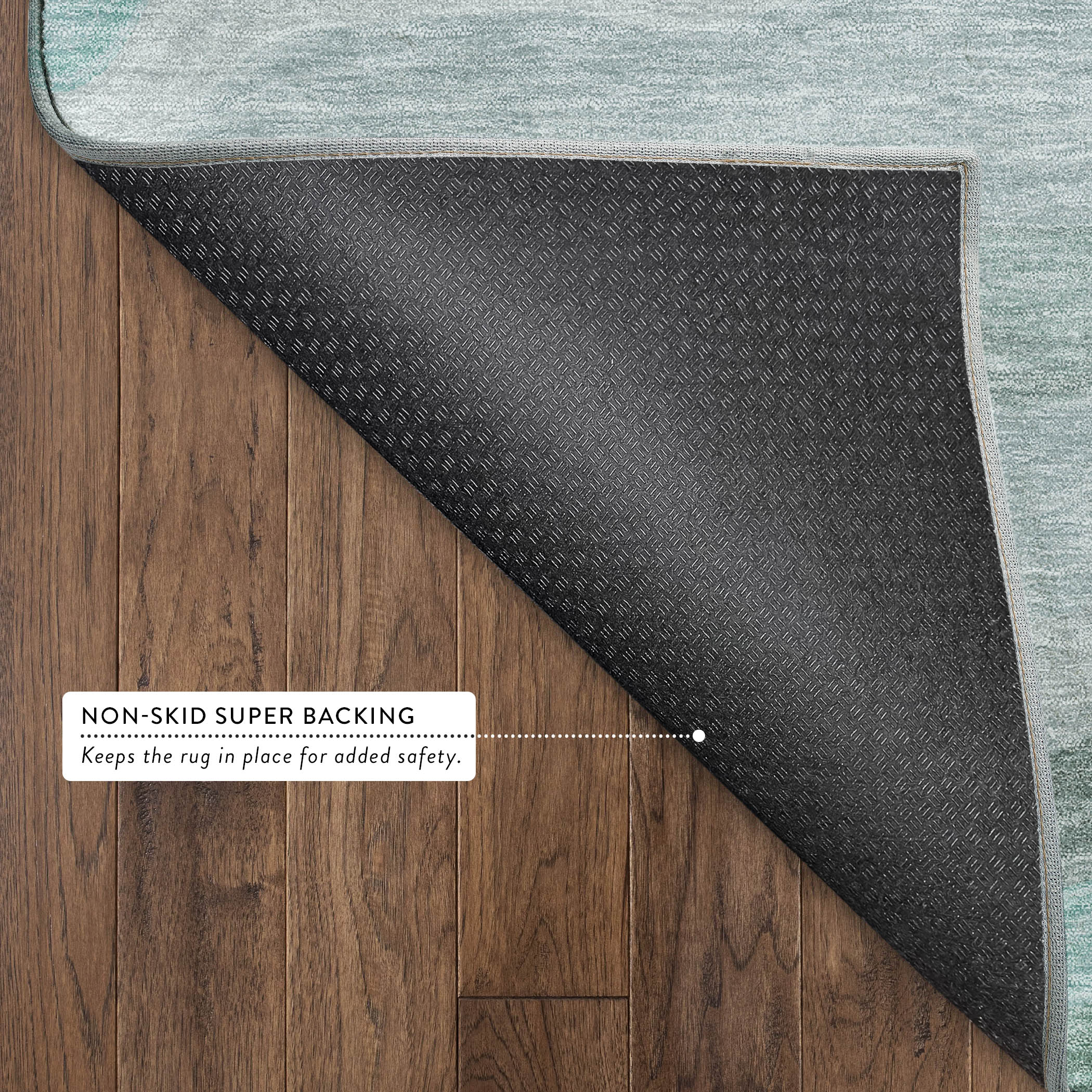 Sintra Machine Washable Transitional Teal Rug 1'8" x 2'6" #shape_Rectangle