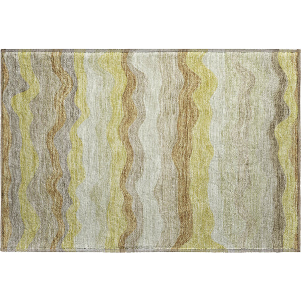 Sintra Machine Washable Transitional Wheat Gold Rug 1'8" x 2'6"