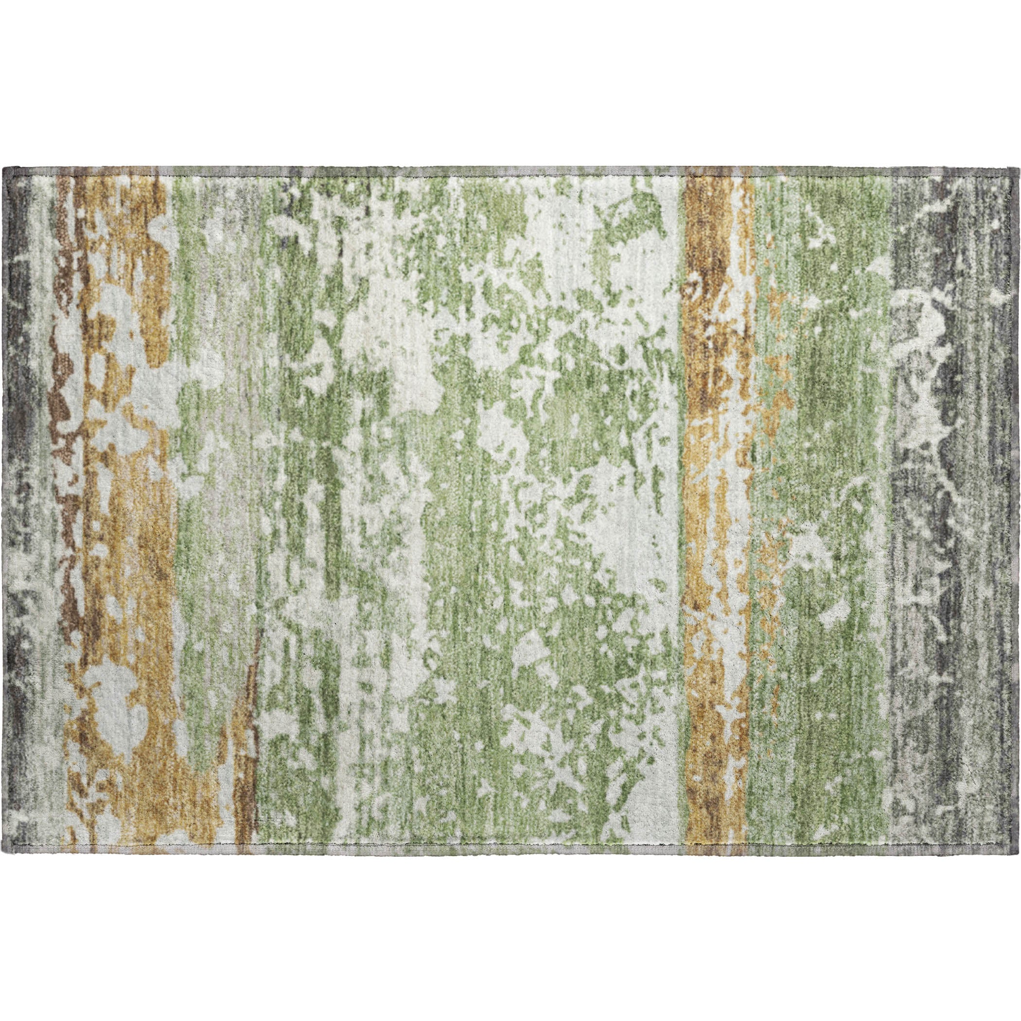 Oaxaca Machine Washable Transitional Aloe Green Rug 1'8" x 2'6" #shape_Rectangle