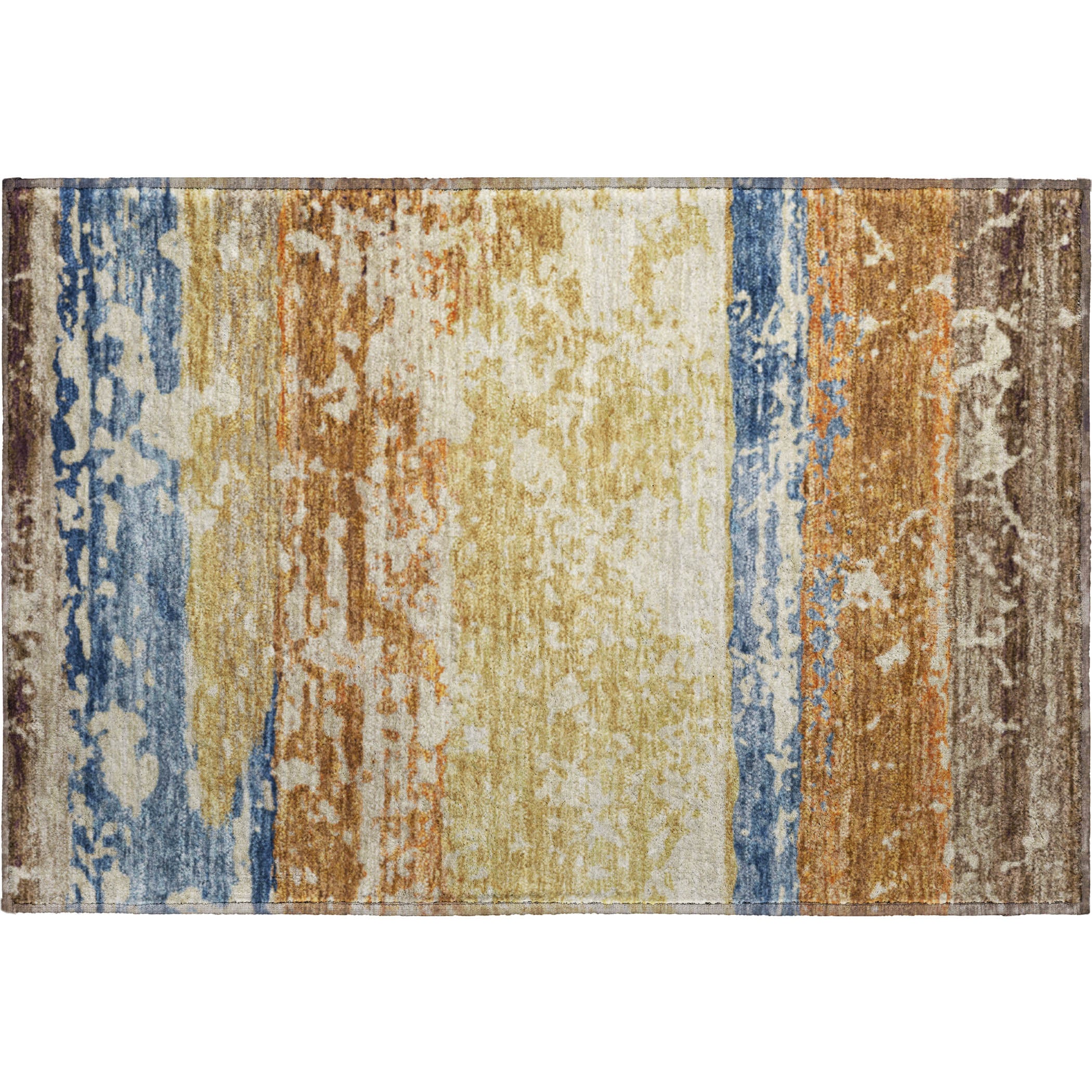 Oaxaca Machine Washable Transitional Gold Rug 1'8" x 2'6" #shape_Rectangle