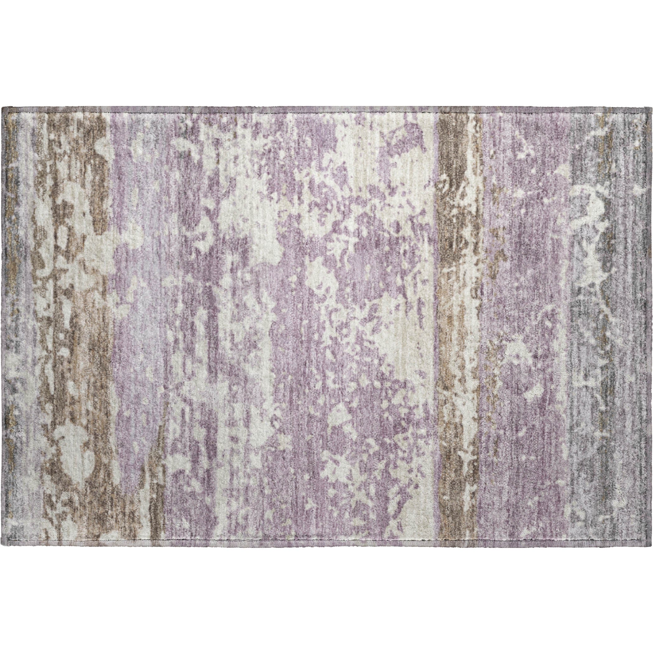 Oaxaca Machine Washable Transitional Lavender Purple Rug 1'8" x 2'6" #shape_Rectangle