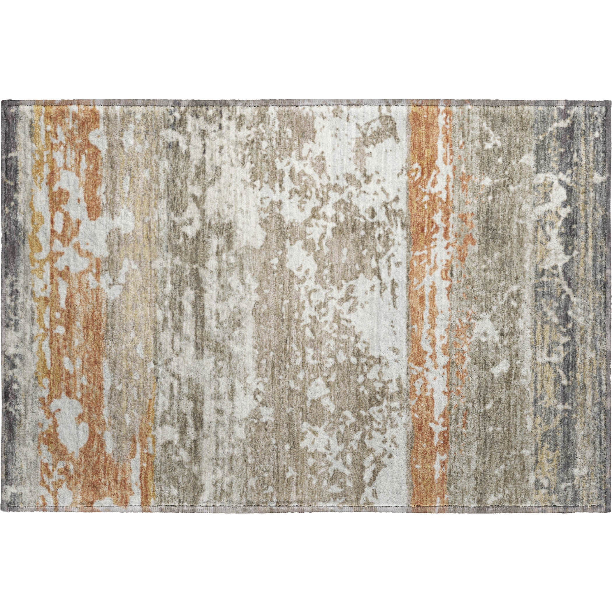 Oaxaca Machine Washable Transitional Taupe Brown Rug 1'8" x 2'6" #shape_Rectangle