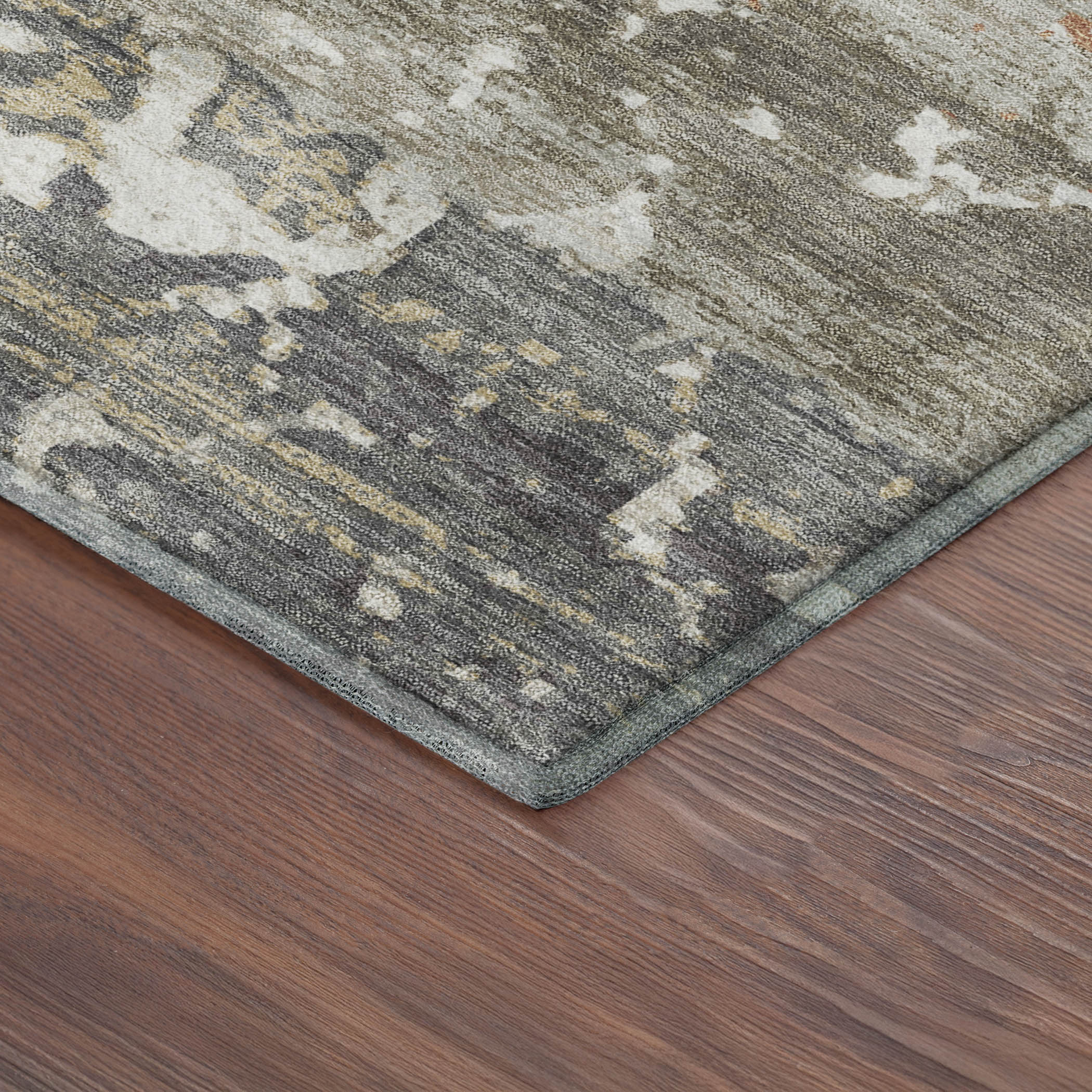 Oaxaca Machine Washable Transitional Taupe Brown Rug 1'8" x 2'6" #shape_Rectangle