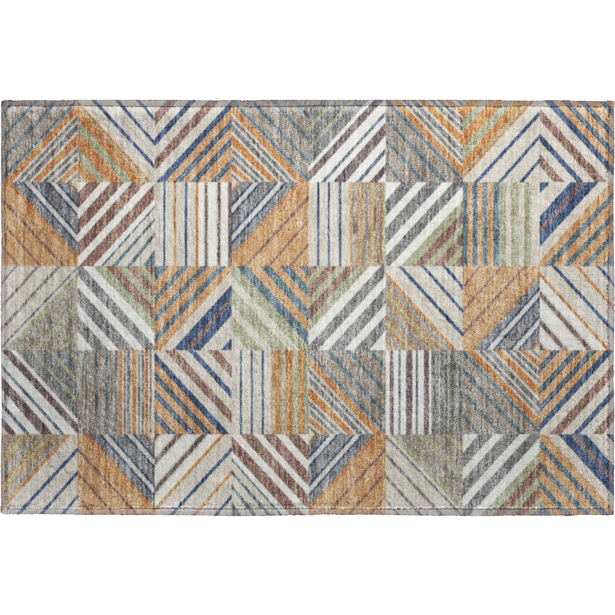 Reykjavik Machine Washable Transitional Copper Orange Rug 1'8" x 2'6" #shape_Rectangle