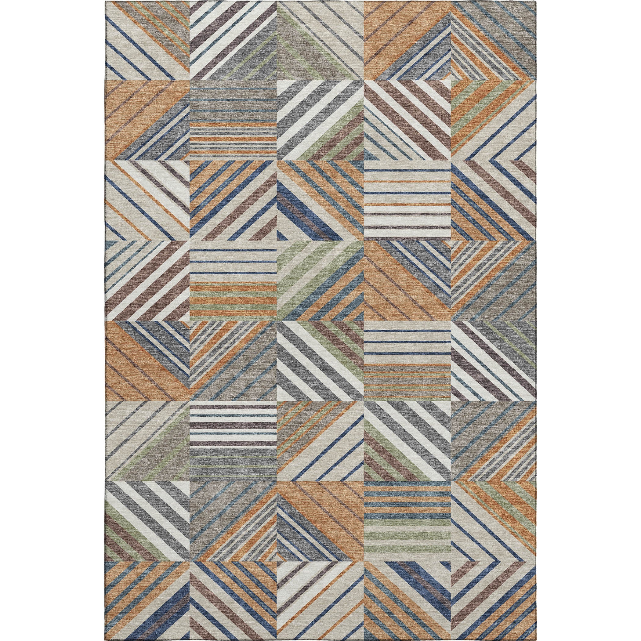 Reykjavik Machine Washable Transitional Copper Orange Rug 3' x 5' #shape_Rectangle