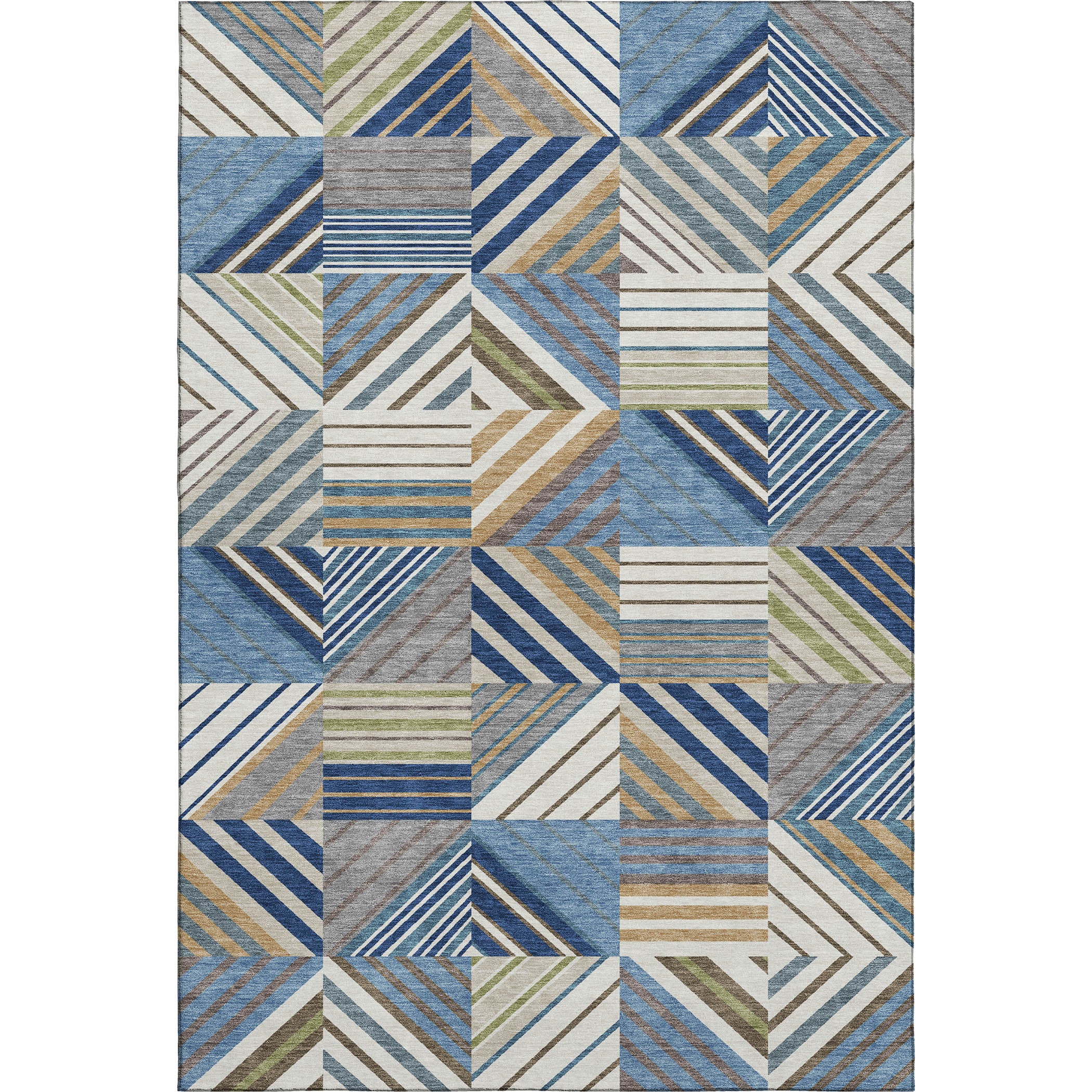Reykjavik Machine Washable Transitional Denim Blue Rug 3' x 5' #shape_Rectangle