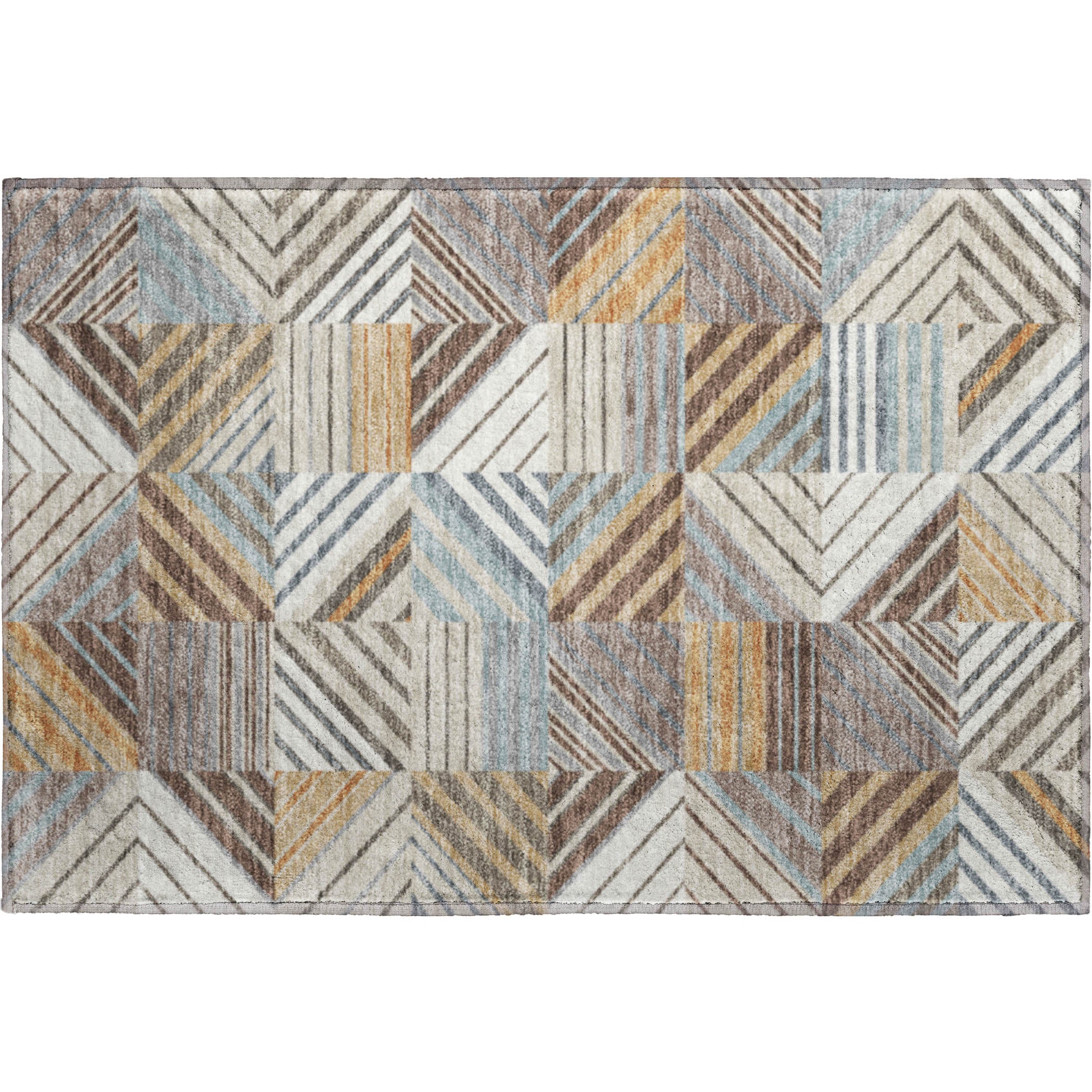 Reykjavik Machine Washable Transitional Taupe Brown Rug 1'8" x 2'6" #shape_Rectangle