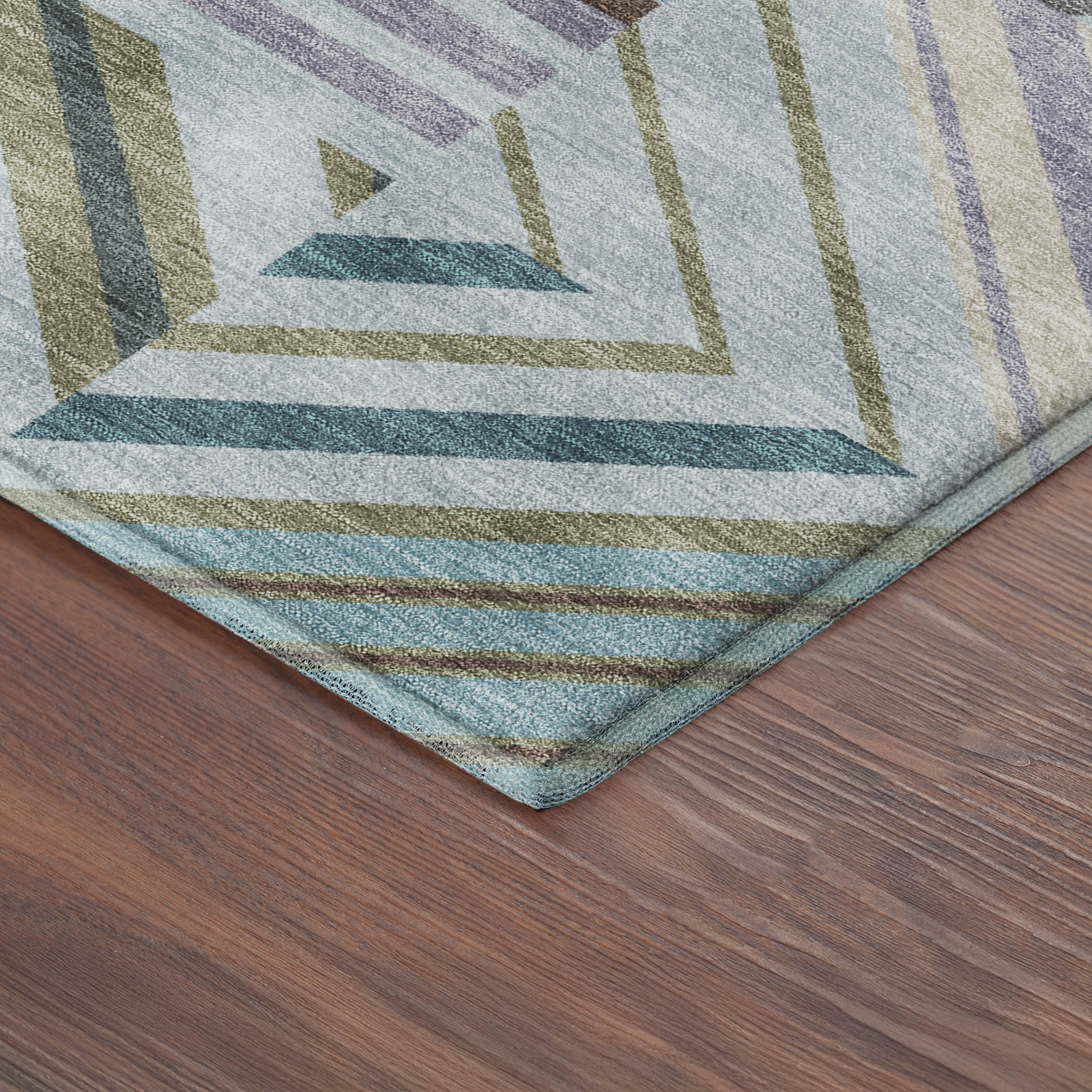 Reykjavik Machine Washable Transitional Teal Rug 1'8" x 2'6" #shape_Rectangle