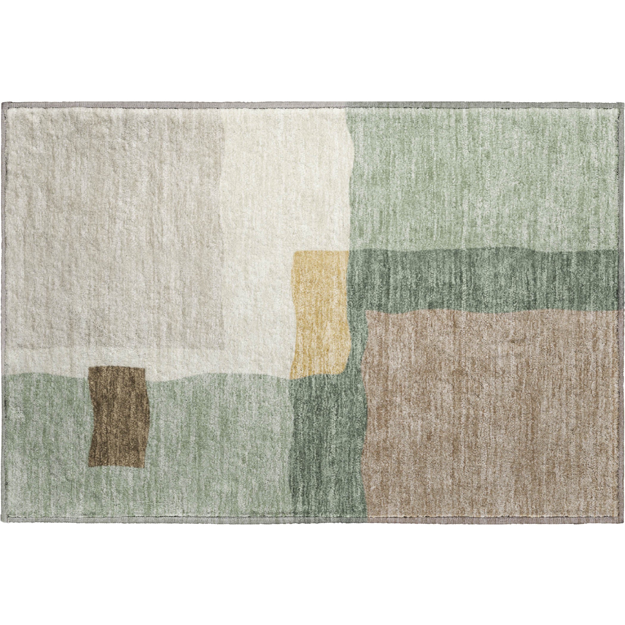 Vienna Machine Washable Transitional Basil Green Rug 1'8" x 2'6" #shape_Rectangle