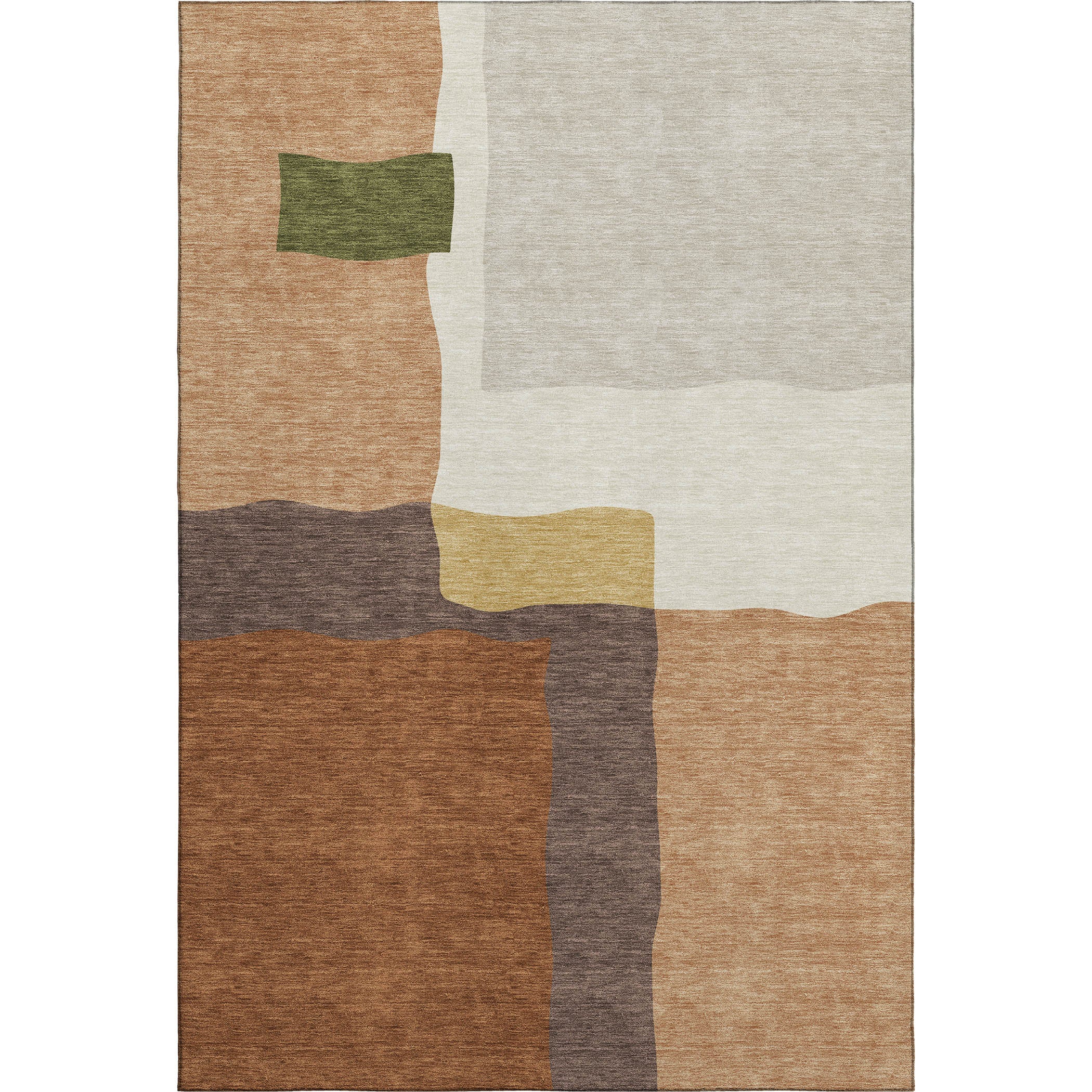 Vienna Machine Washable Transitional Copper Orange Rug 3' x 5' #shape_Rectangle