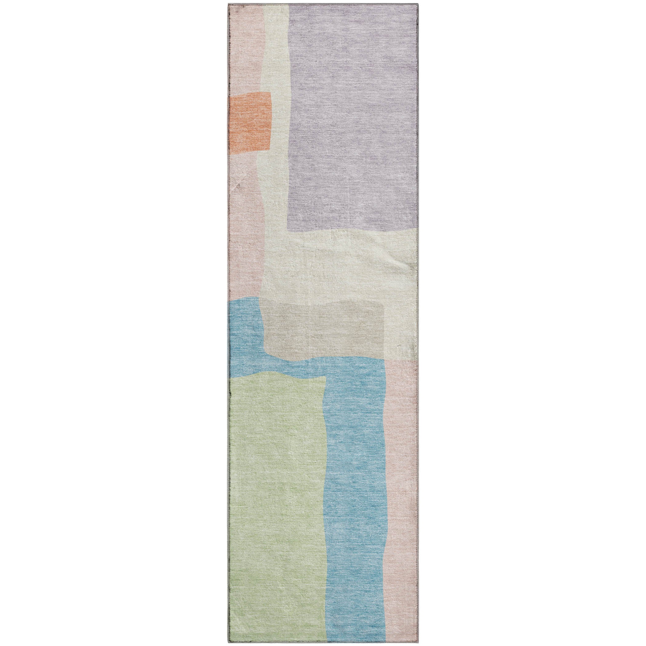Vienna Machine Washable Transitional Pink Rug 2'3" x 7'6" #shape_Runner