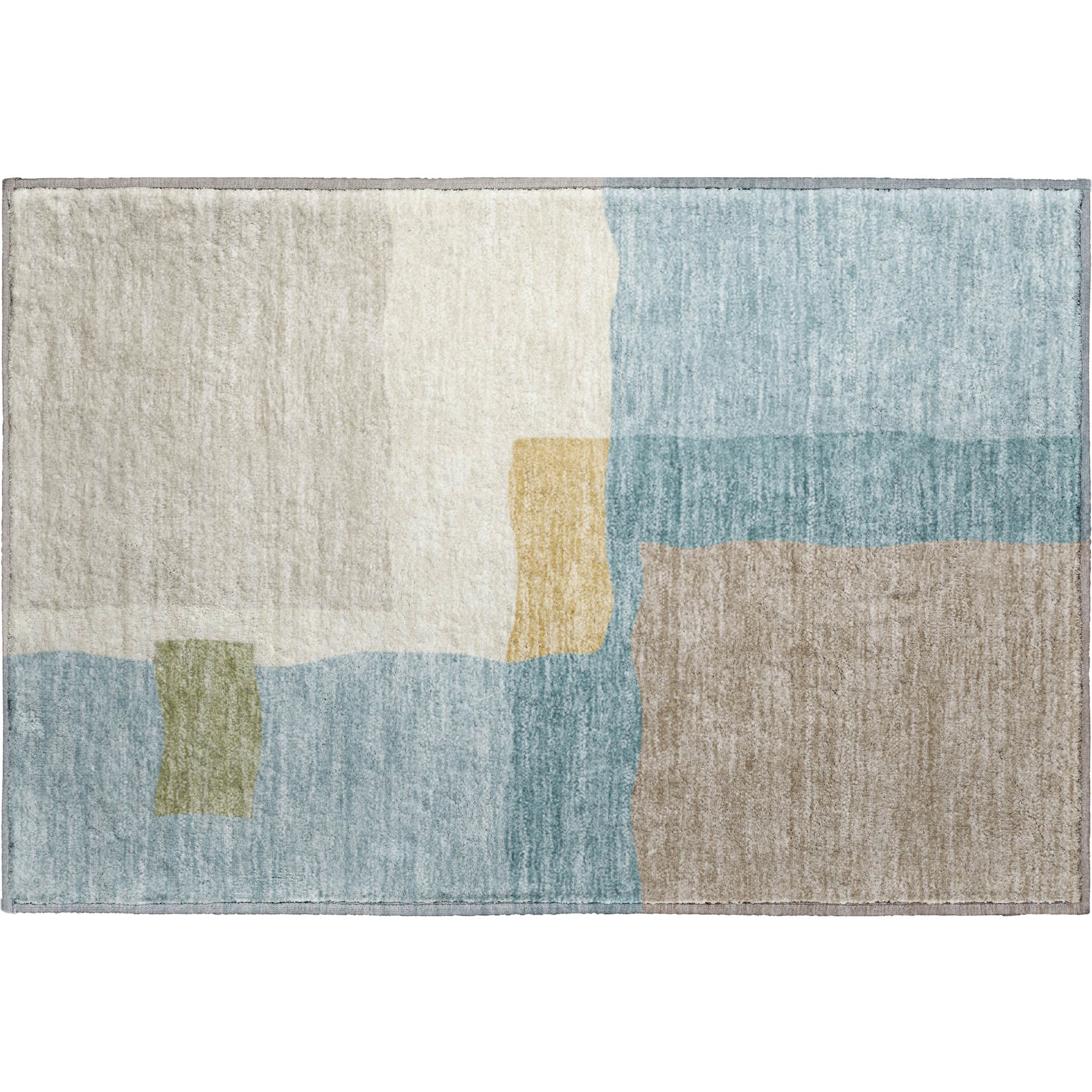 Vienna Machine Washable Transitional Teal Rug 1'8" x 2'6" #shape_Rectangle