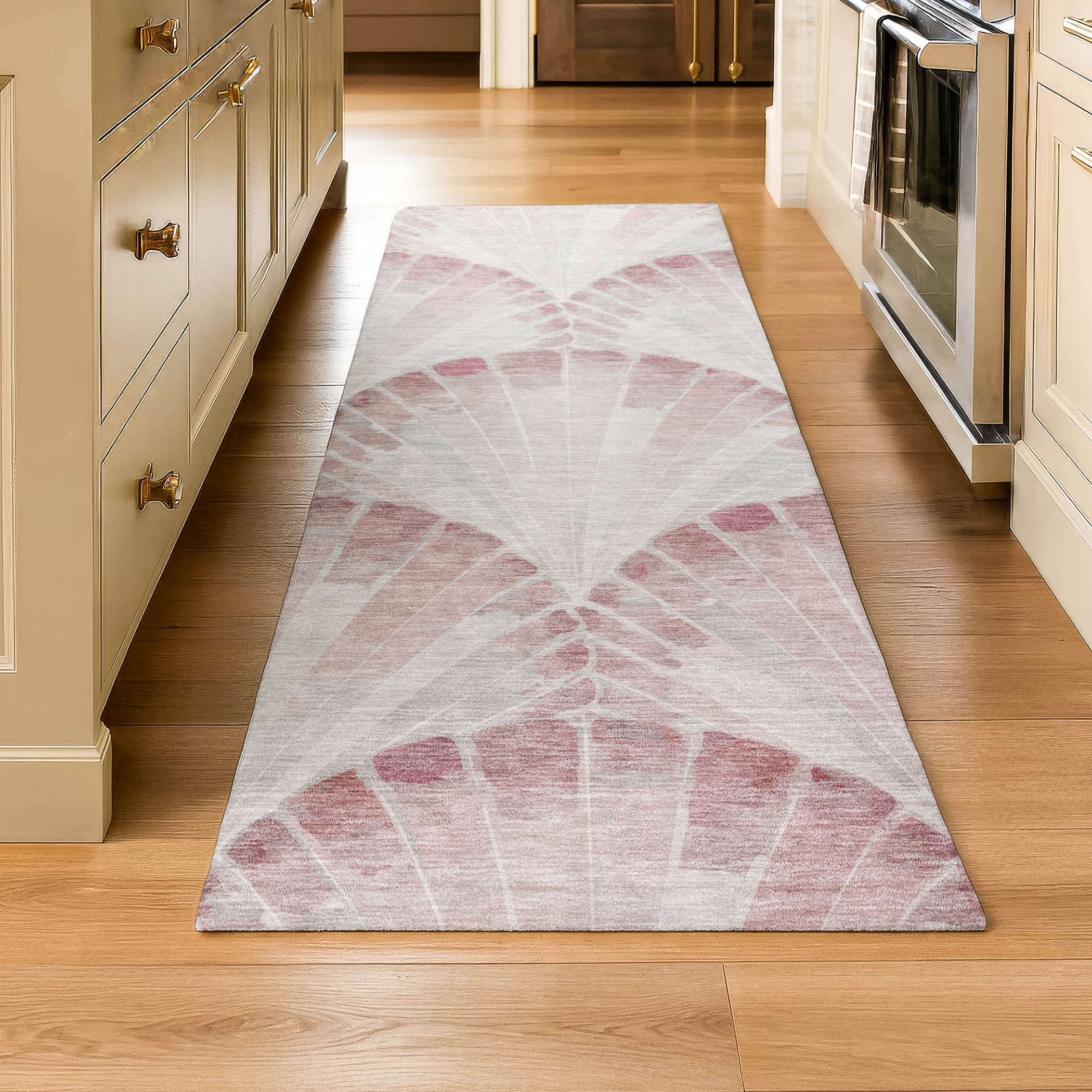 Chiang Mai Machine Washable Transitional Blush Pink Rug 2'3" x 7'6" #shape_Runner
