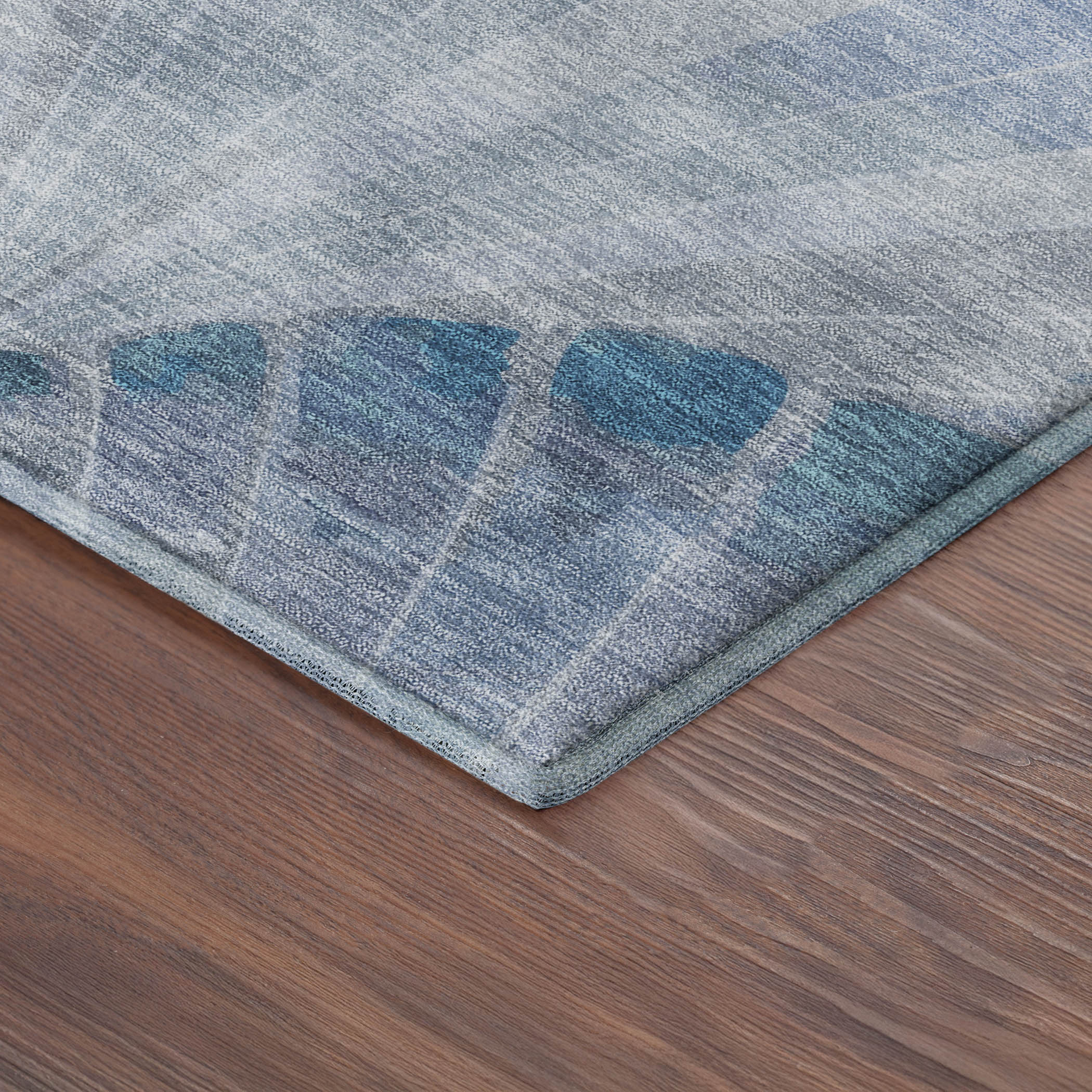 Chiang Mai Machine Washable Transitional Sky Blue Rug 1'8" x 2'6" #shape_Rectangle