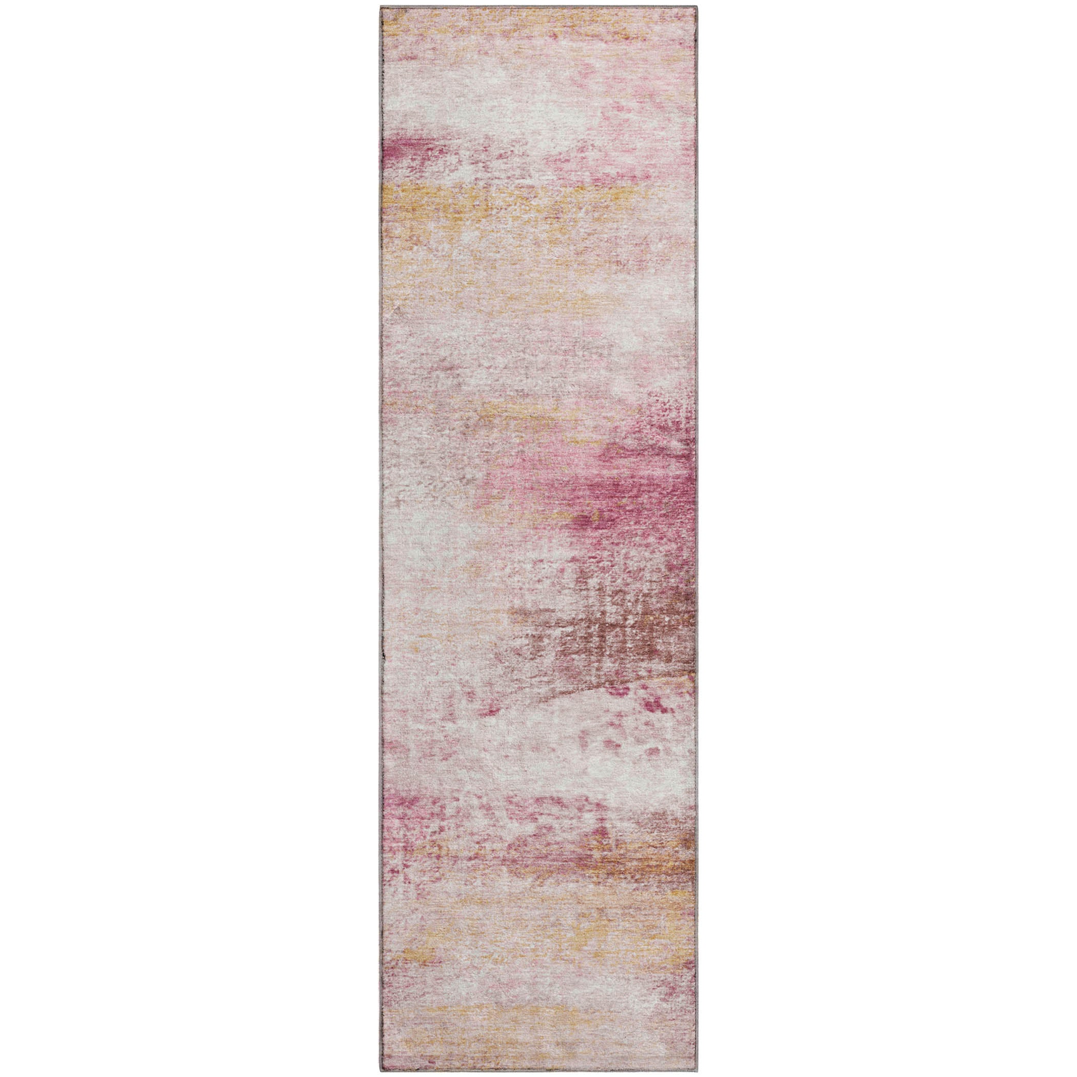 Salzburg Machine Washable Transitional Blush Pink Rug 2'3" x 7'6" #shape_Runner