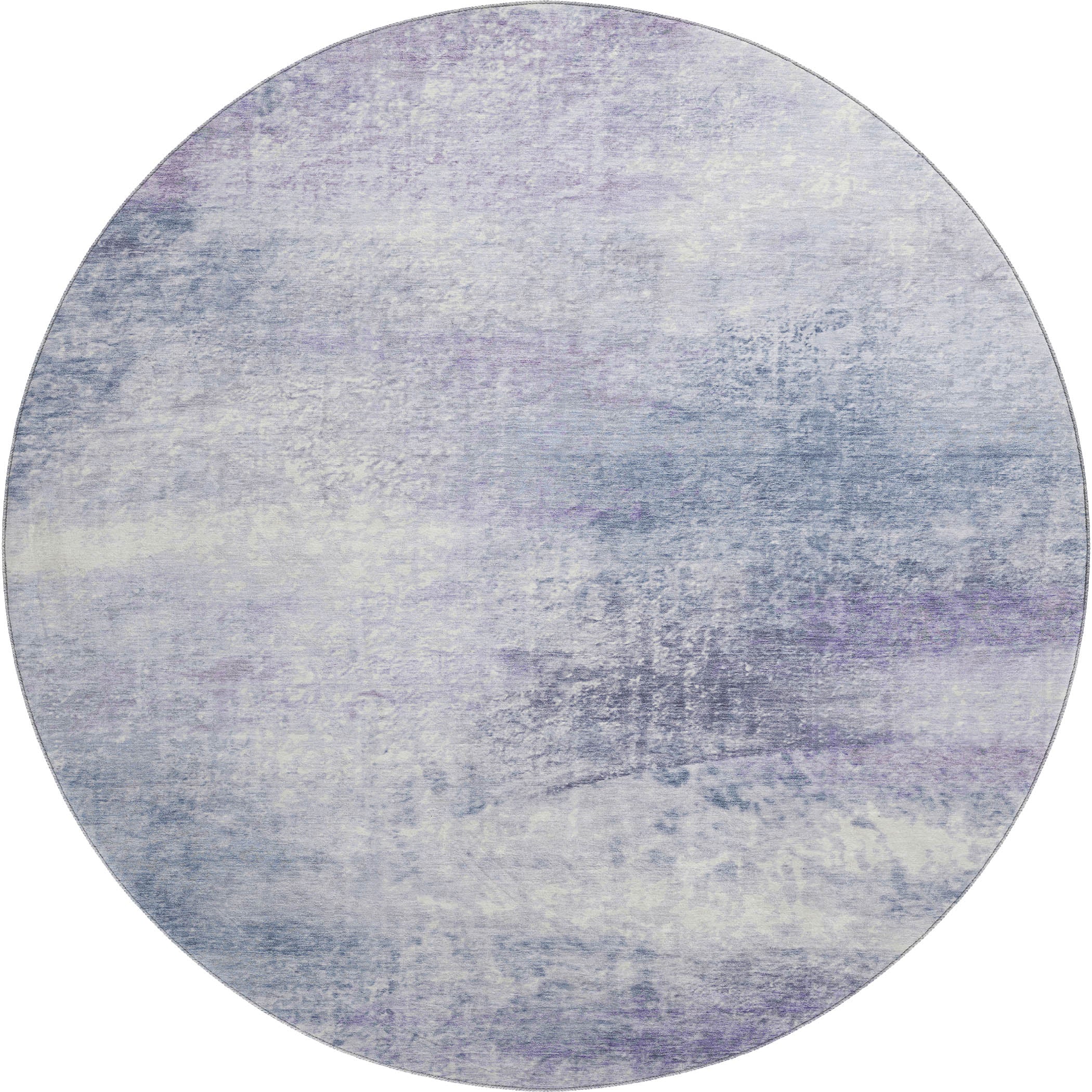 Salzburg Machine Washable Transitional Lavender Purple Rug 8' x 8' #shape_Round