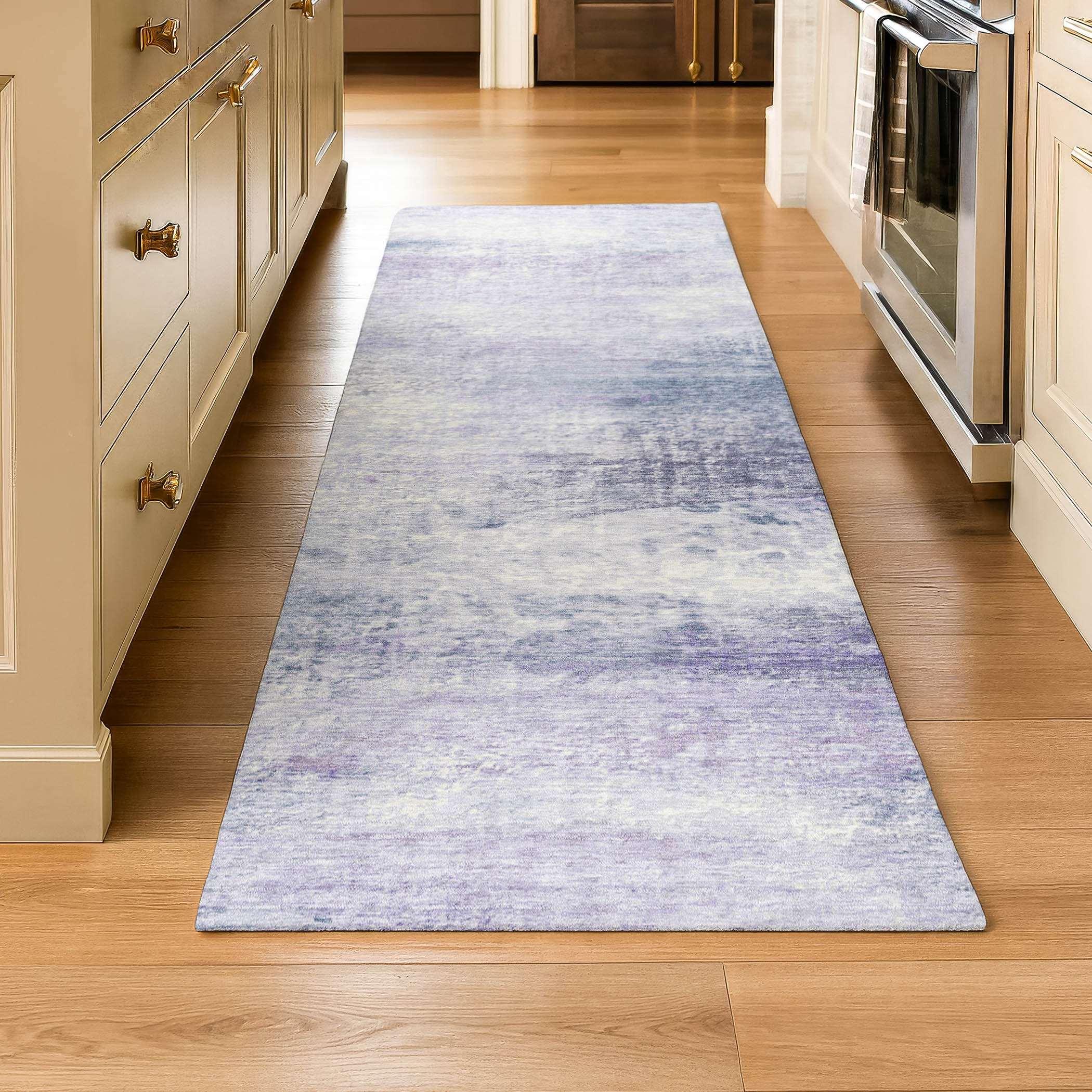 Salzburg Machine Washable Transitional Lavender Purple Rug 2'3" x 7'6" #shape_Runner