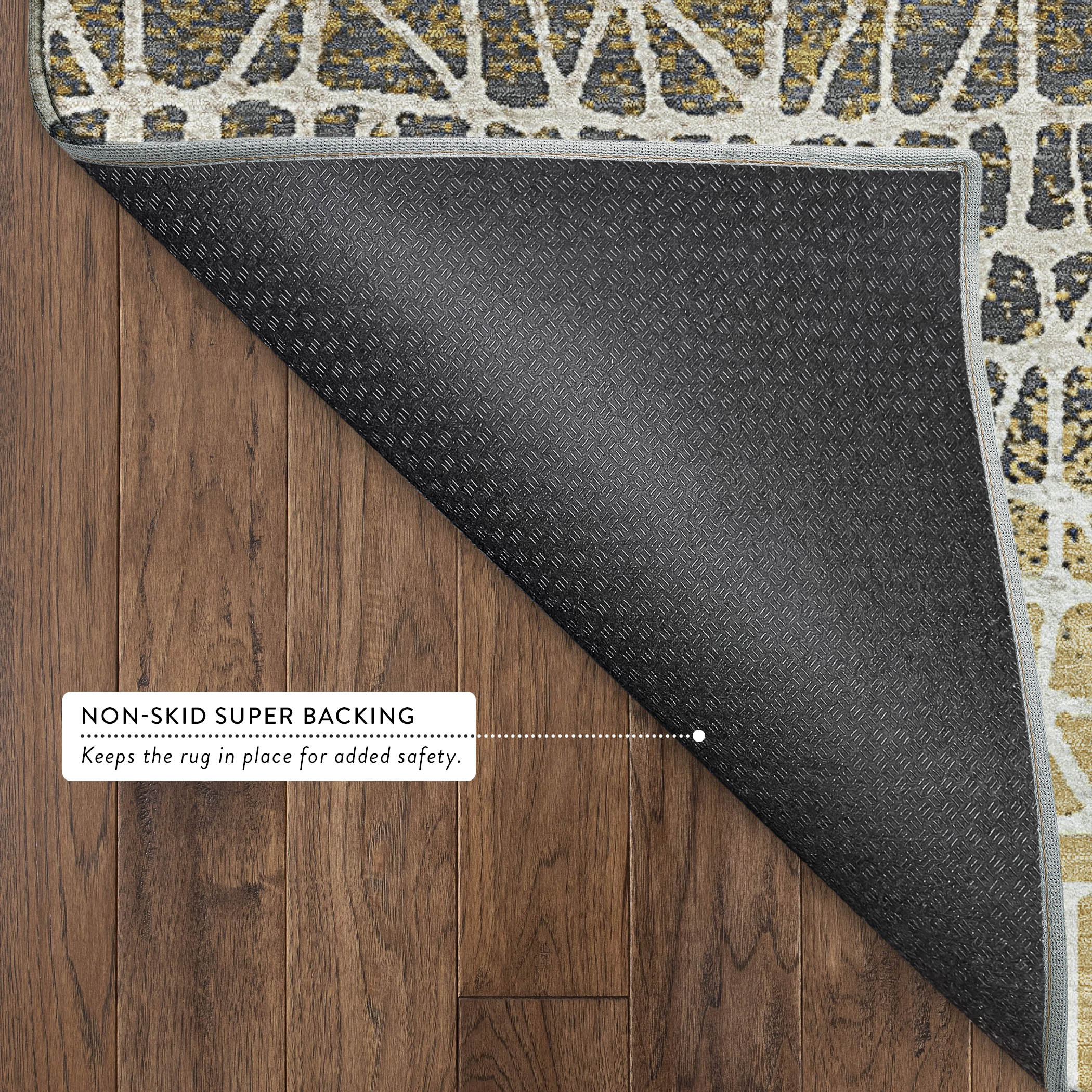 Mdina Machine Washable Transitional Gold Rug 1'8" x 2'6" #shape_Rectangle