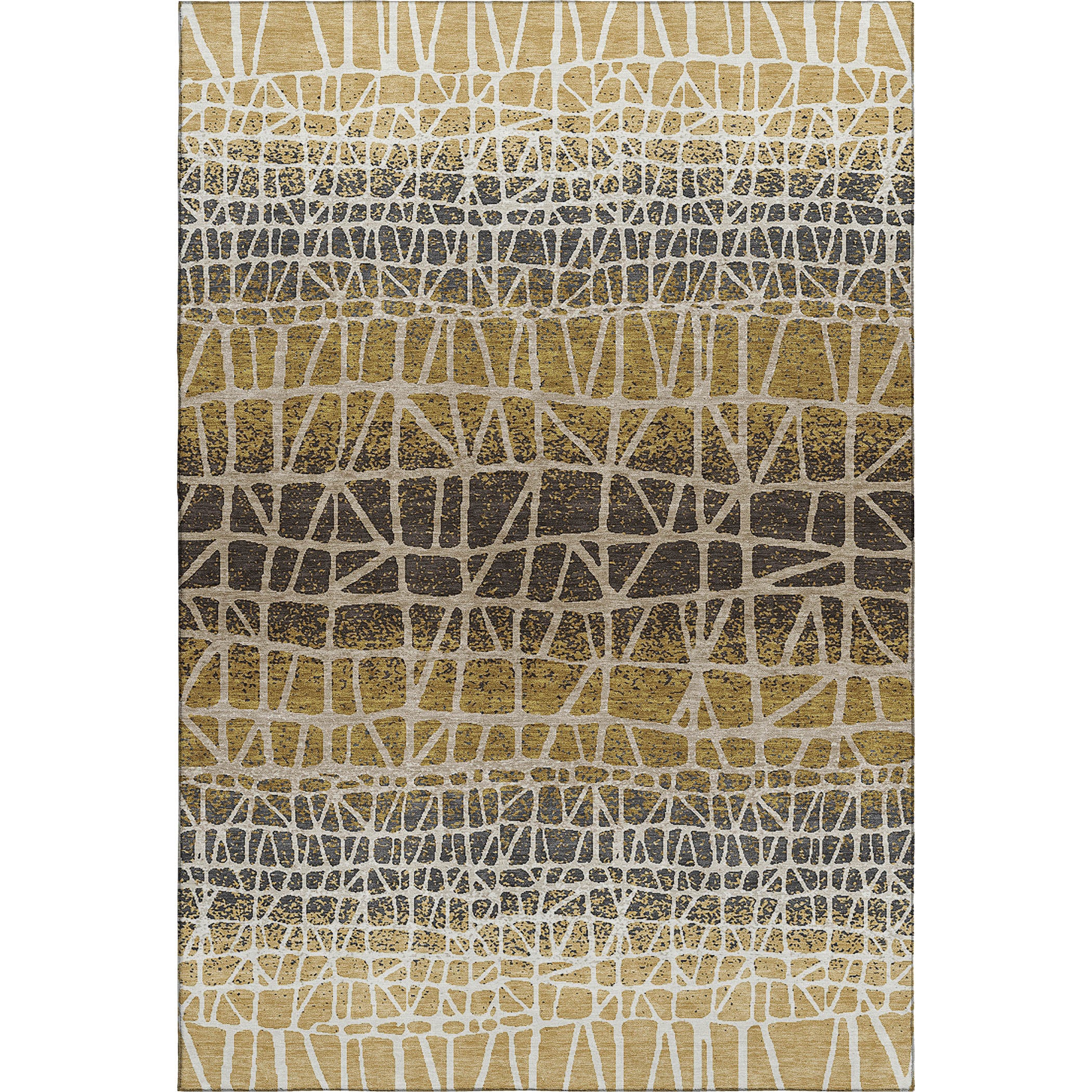 Mdina Machine Washable Transitional Gold Rug 3' x 5' #shape_Rectangle