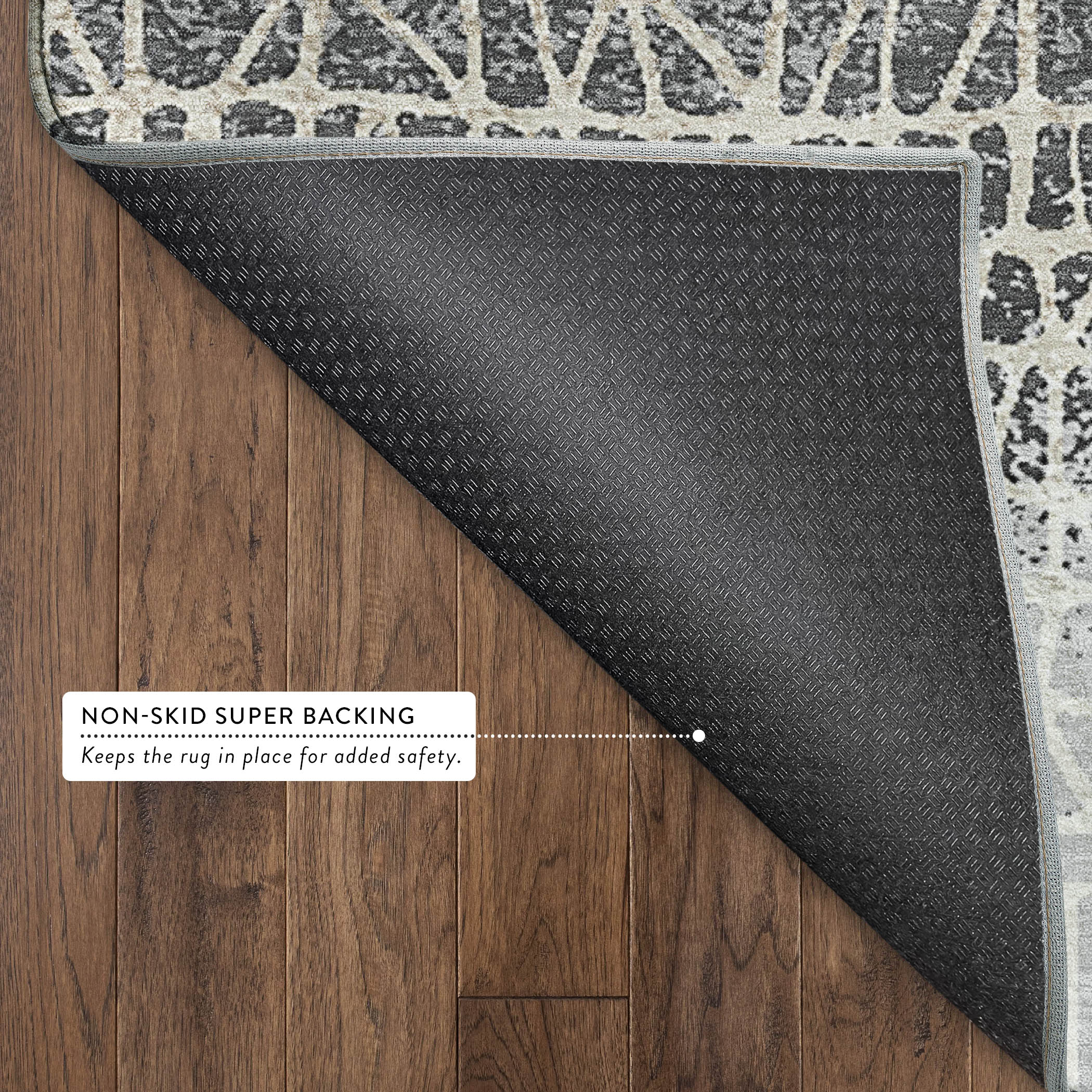 Mdina Machine Washable Transitional Gray Rug 1'8" x 2'6" #shape_Rectangle