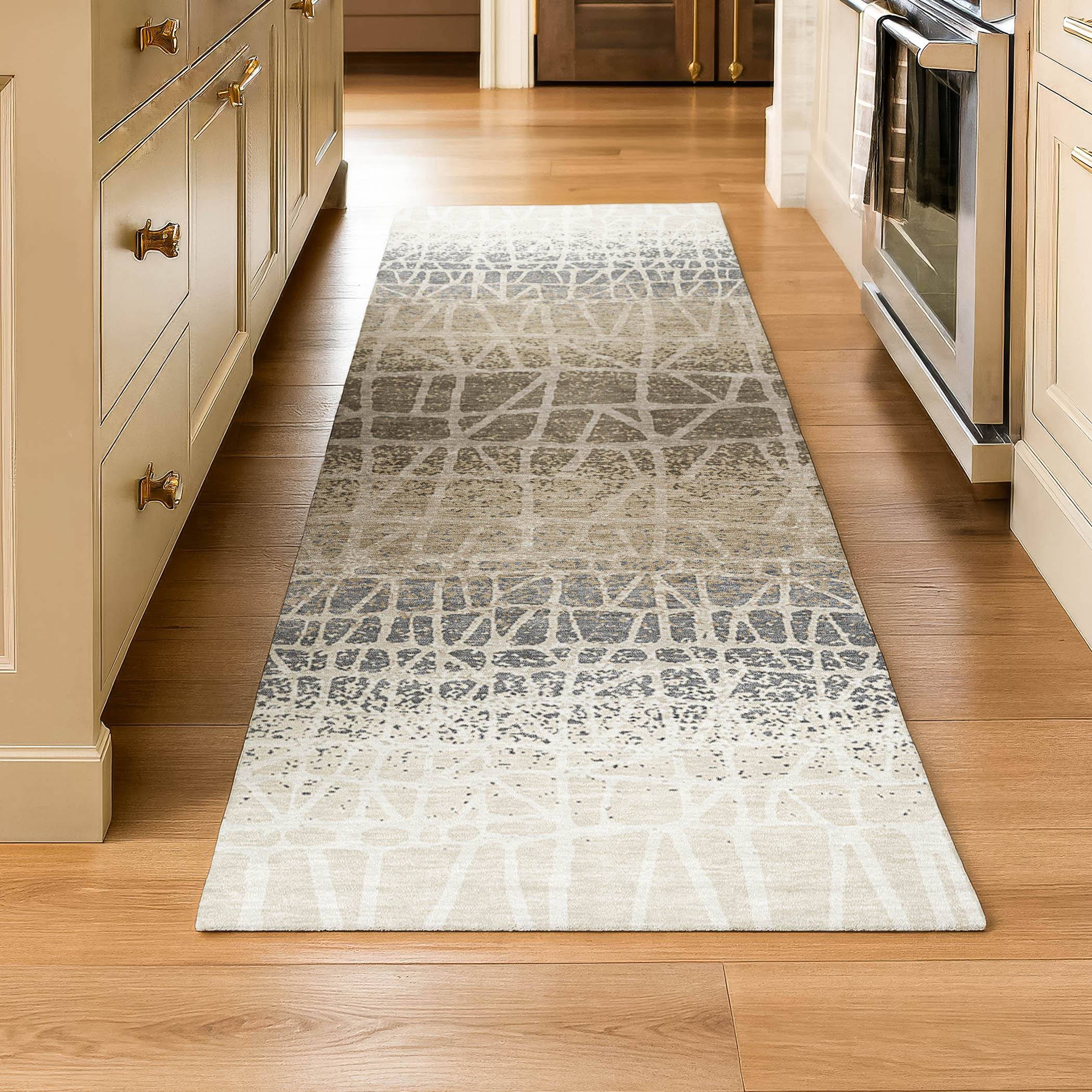 Mdina Machine Washable Transitional Ivory Rug 2'3" x 7'6" #shape_Runner