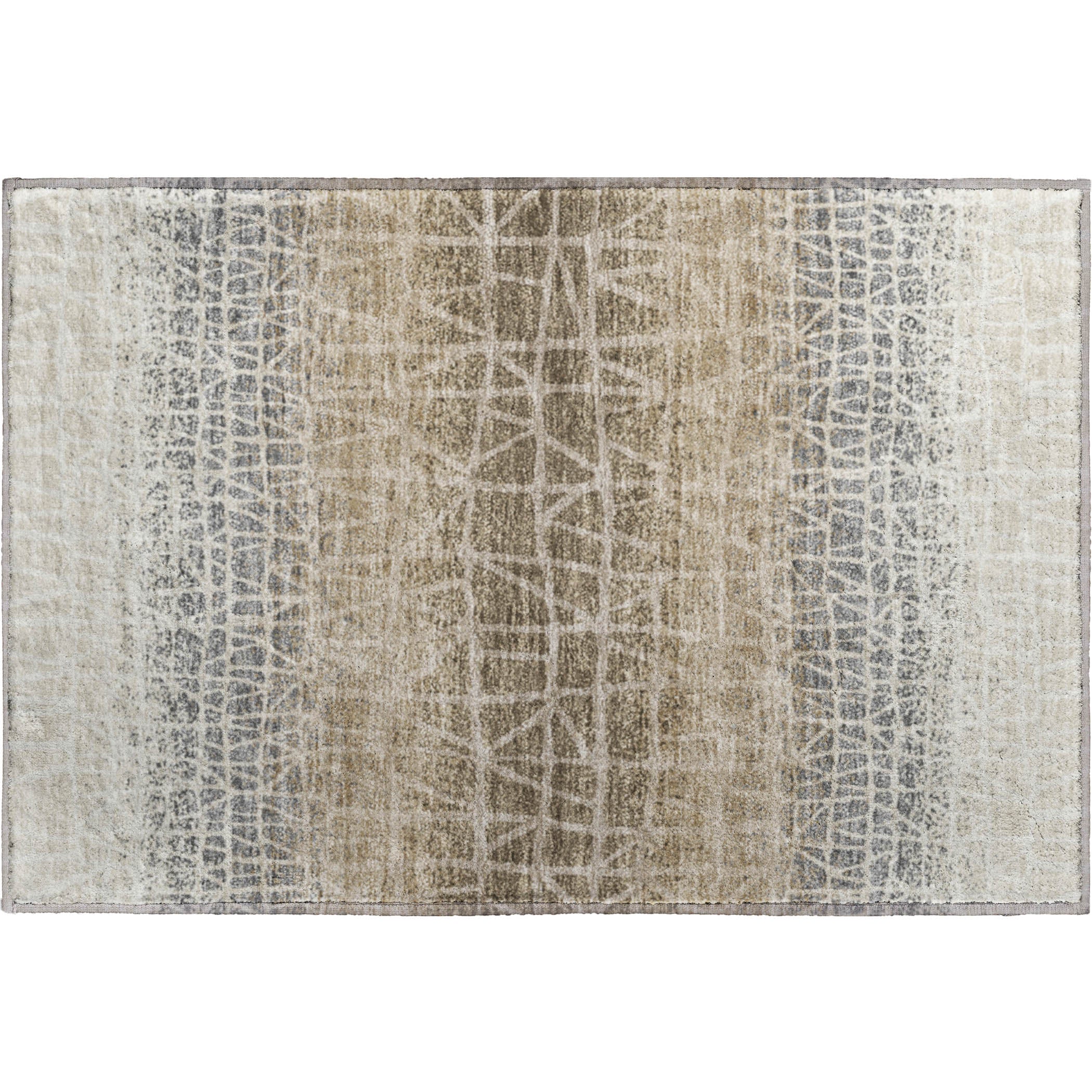 Mdina Machine Washable Transitional Ivory Rug 1'8" x 2'6" #shape_Rectangle