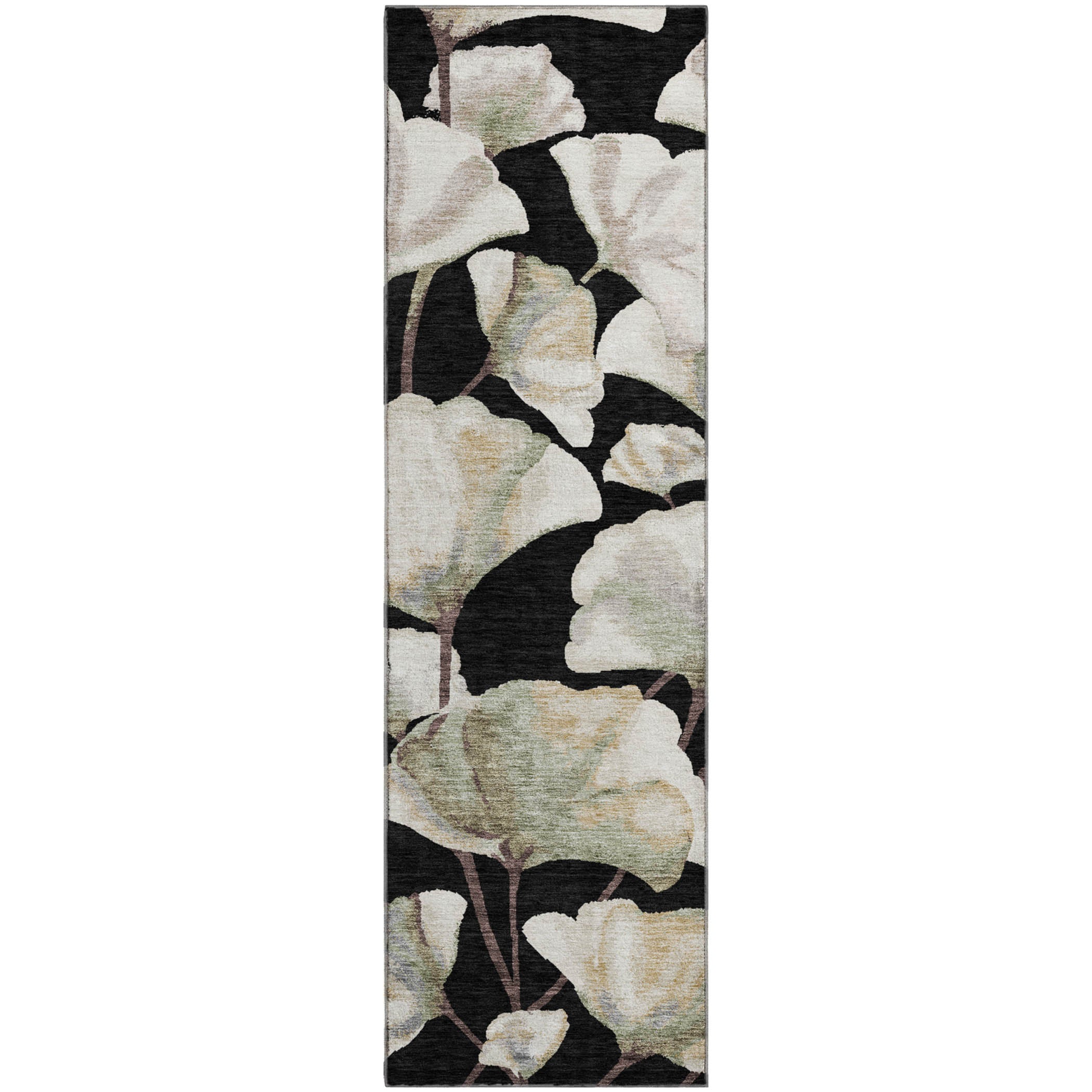 Mostar Machine Washable Transitional Black Rug 2'3" x 7'6" #shape_Runner