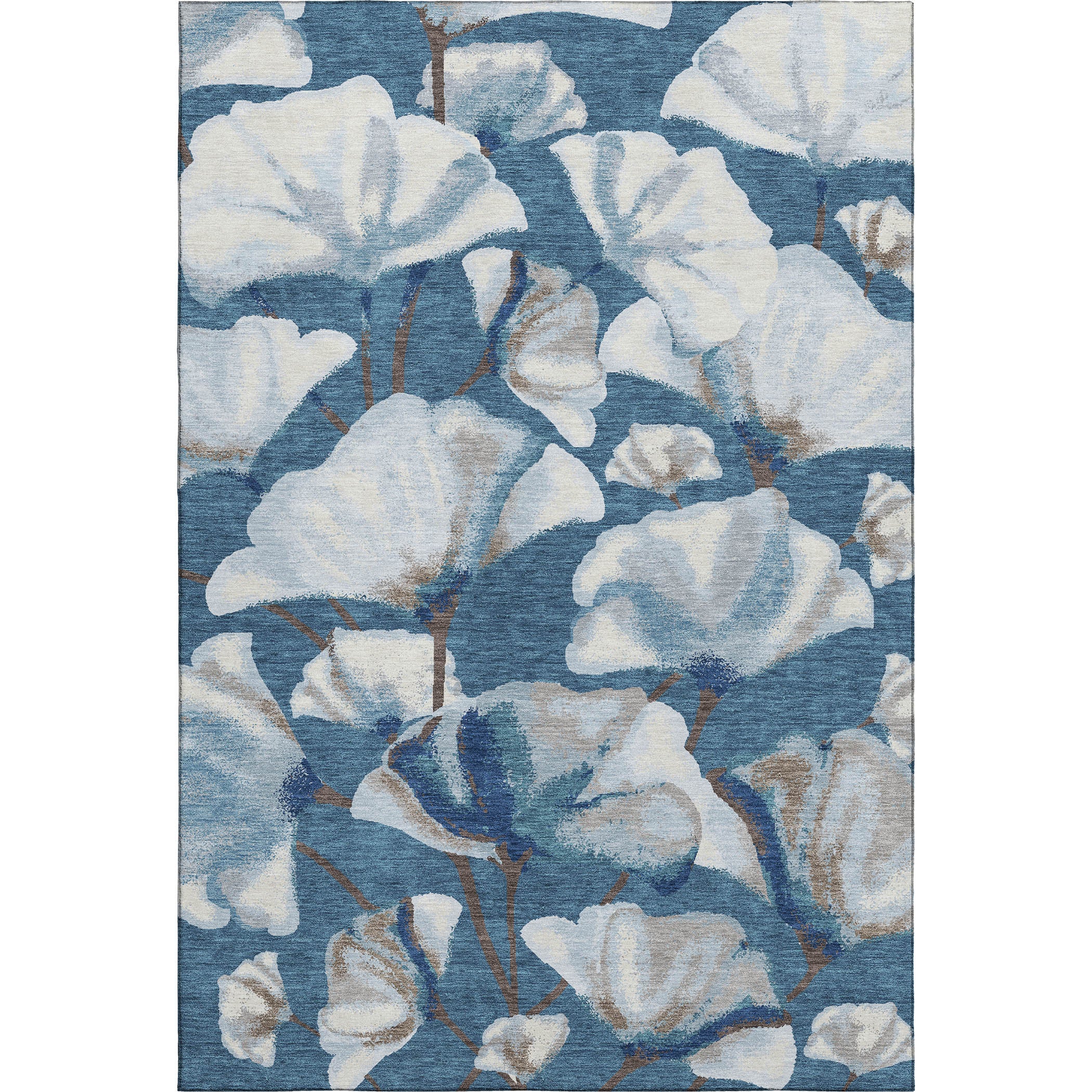 Mostar Machine Washable Transitional Blue Rug 3' x 5' #shape_Rectangle