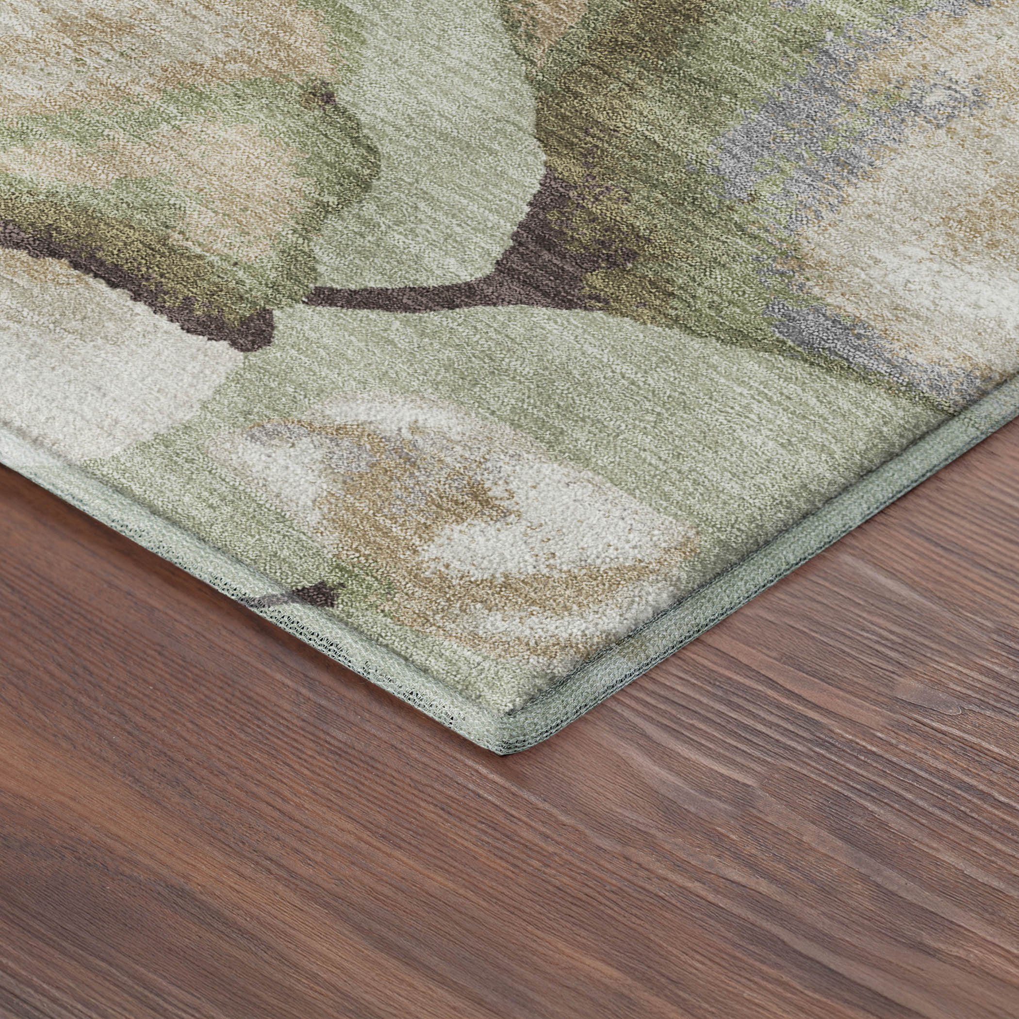 Mostar Machine Washable Transitional Celery Green Rug 1'8" x 2'6" #shape_Rectangle