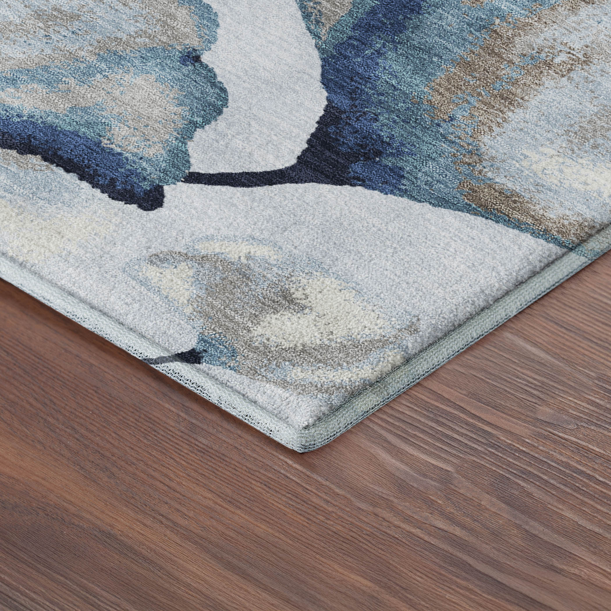 Mostar Machine Washable Transitional Sky Blue Rug 1'8" x 2'6" #shape_Rectangle