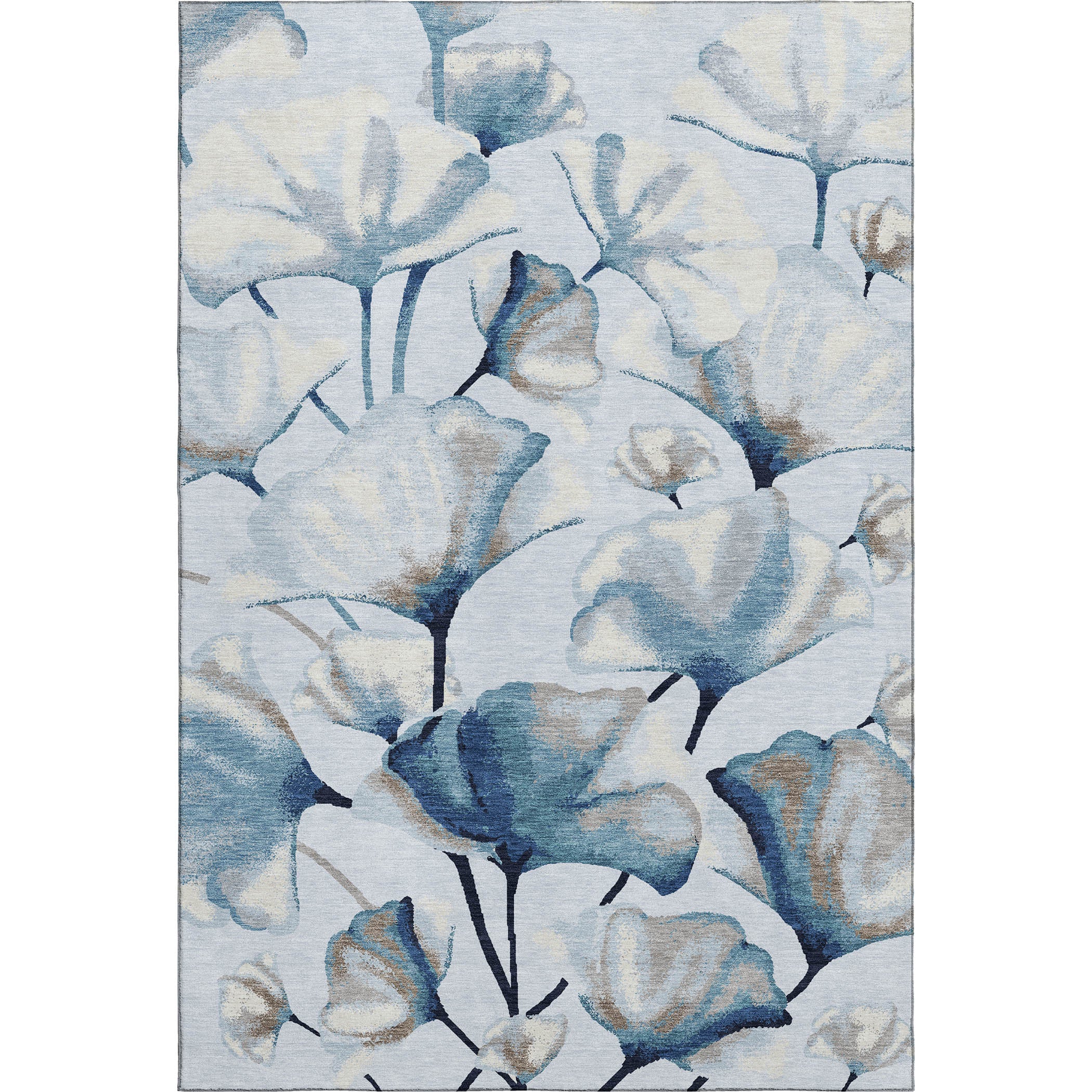 Mostar Machine Washable Transitional Sky Blue Rug 3' x 5' #shape_Rectangle