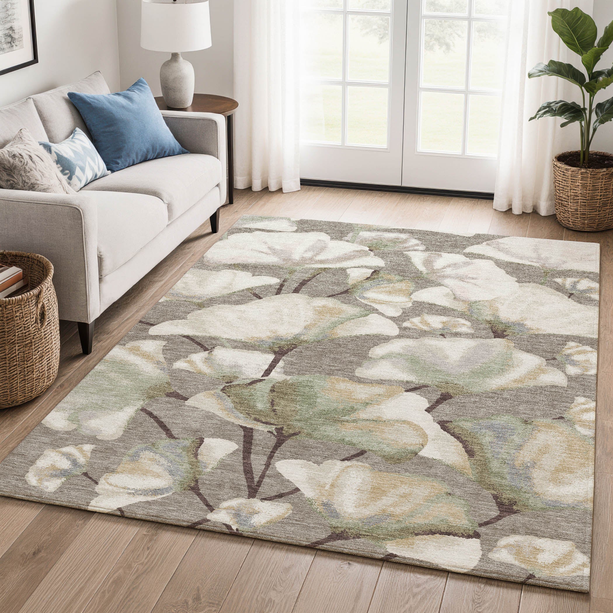 Mostar Machine Washable Transitional Taupe Brown Rug 3' x 5' #shape_Rectangle