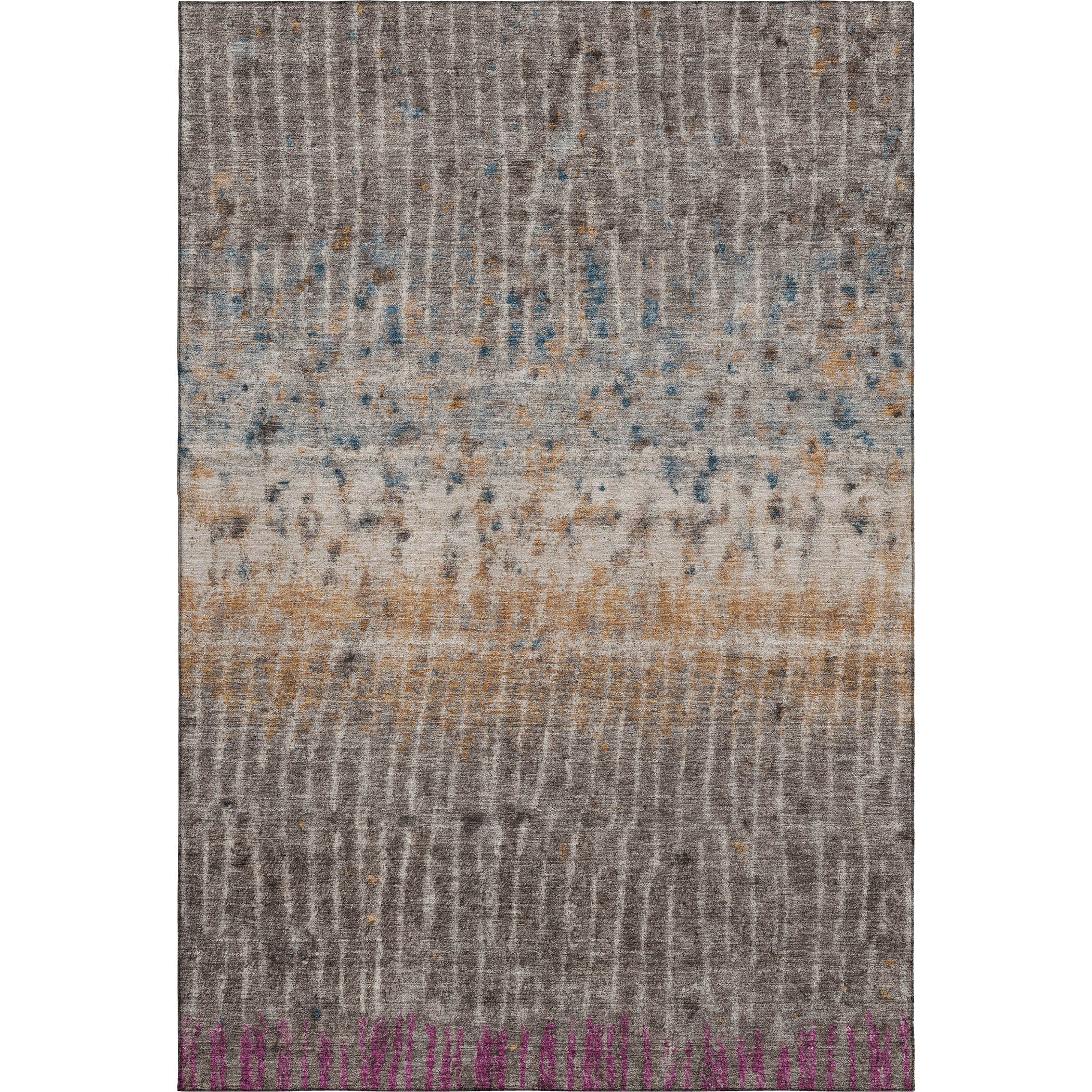 Antigua Machine Washable Transitional Taupe Brown Rug 3' x 5' #shape_Rectangle