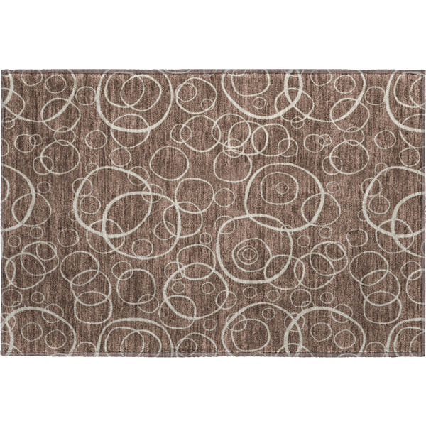Cusco Machine Washable Transitional Brown Rug 1'8" x 2'6"