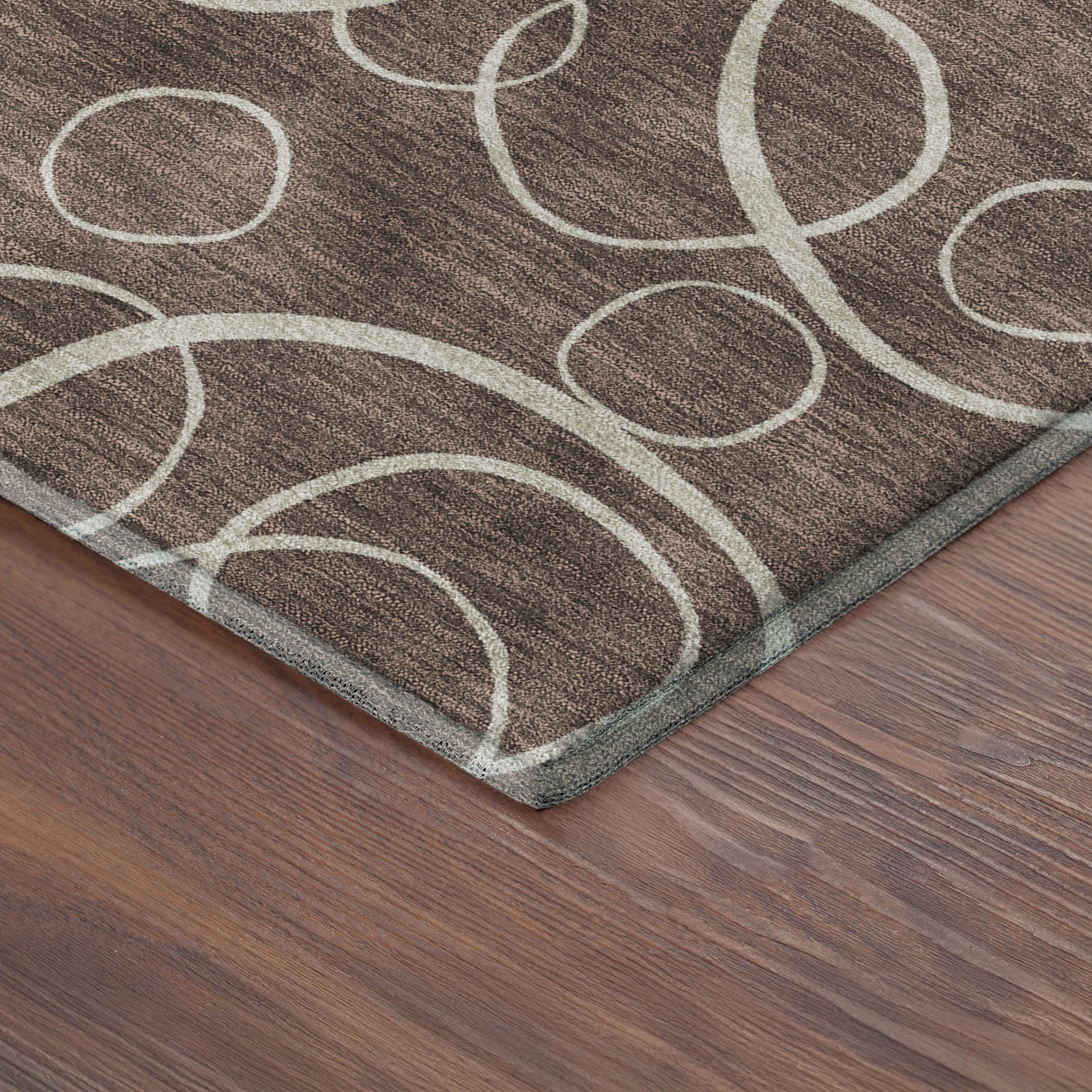 Cusco Machine Washable Transitional Brown Rug 1'8" x 2'6" #shape_Rectangle