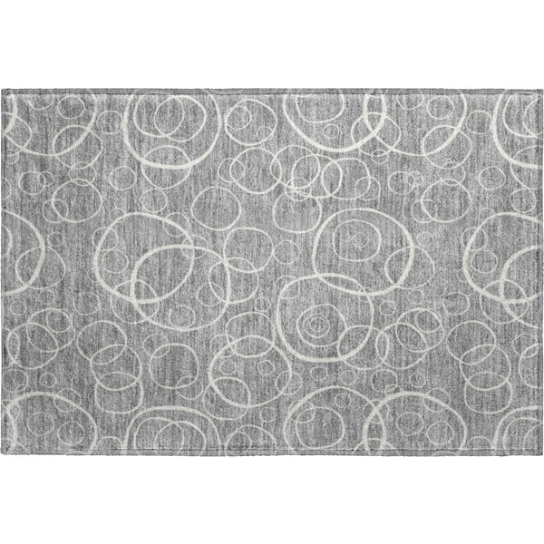 Cusco Machine Washable Transitional Gray Rug 1'8" x 2'6"