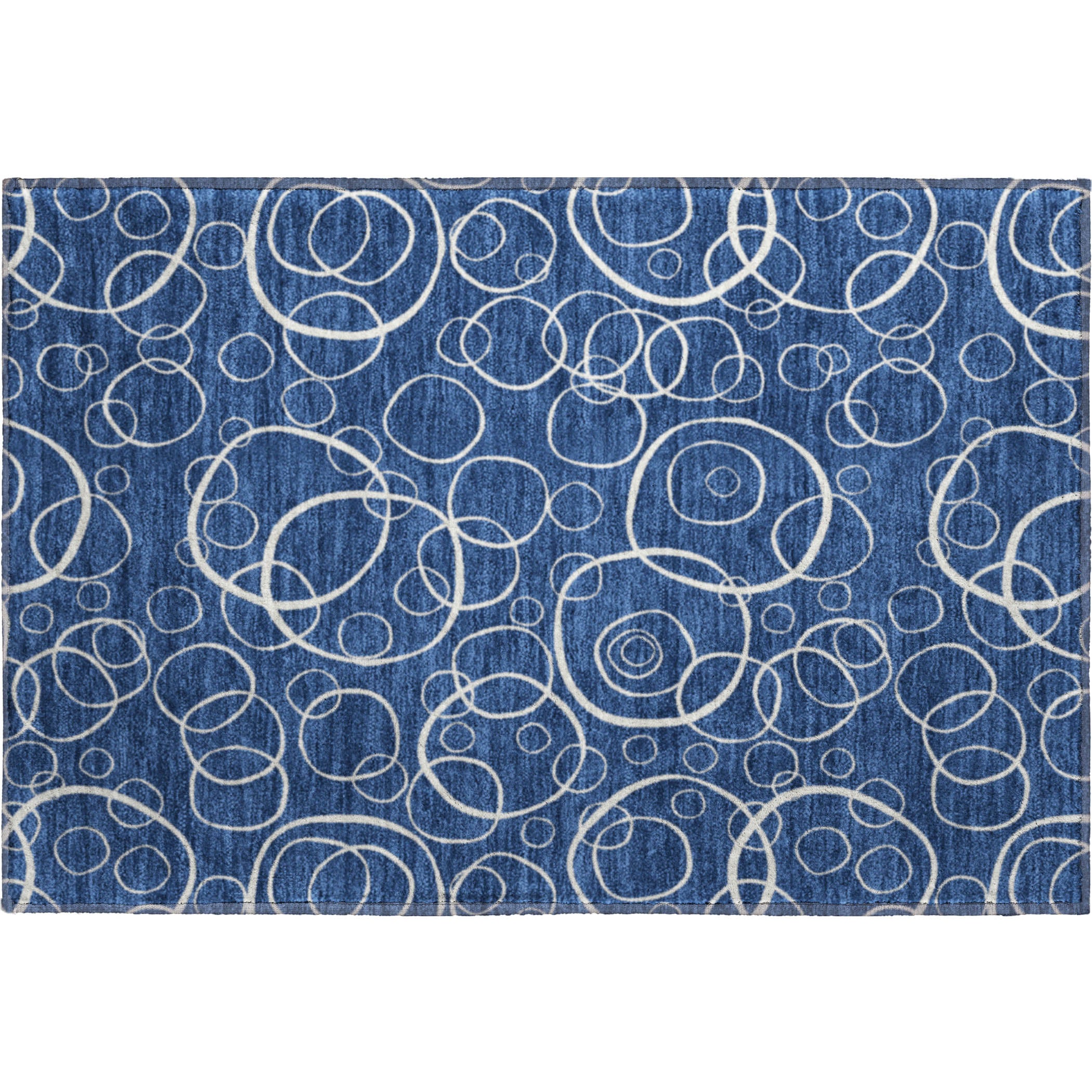Cusco Machine Washable Transitional Navy Blue Rug 1'8" x 2'6" #shape_Rectangle