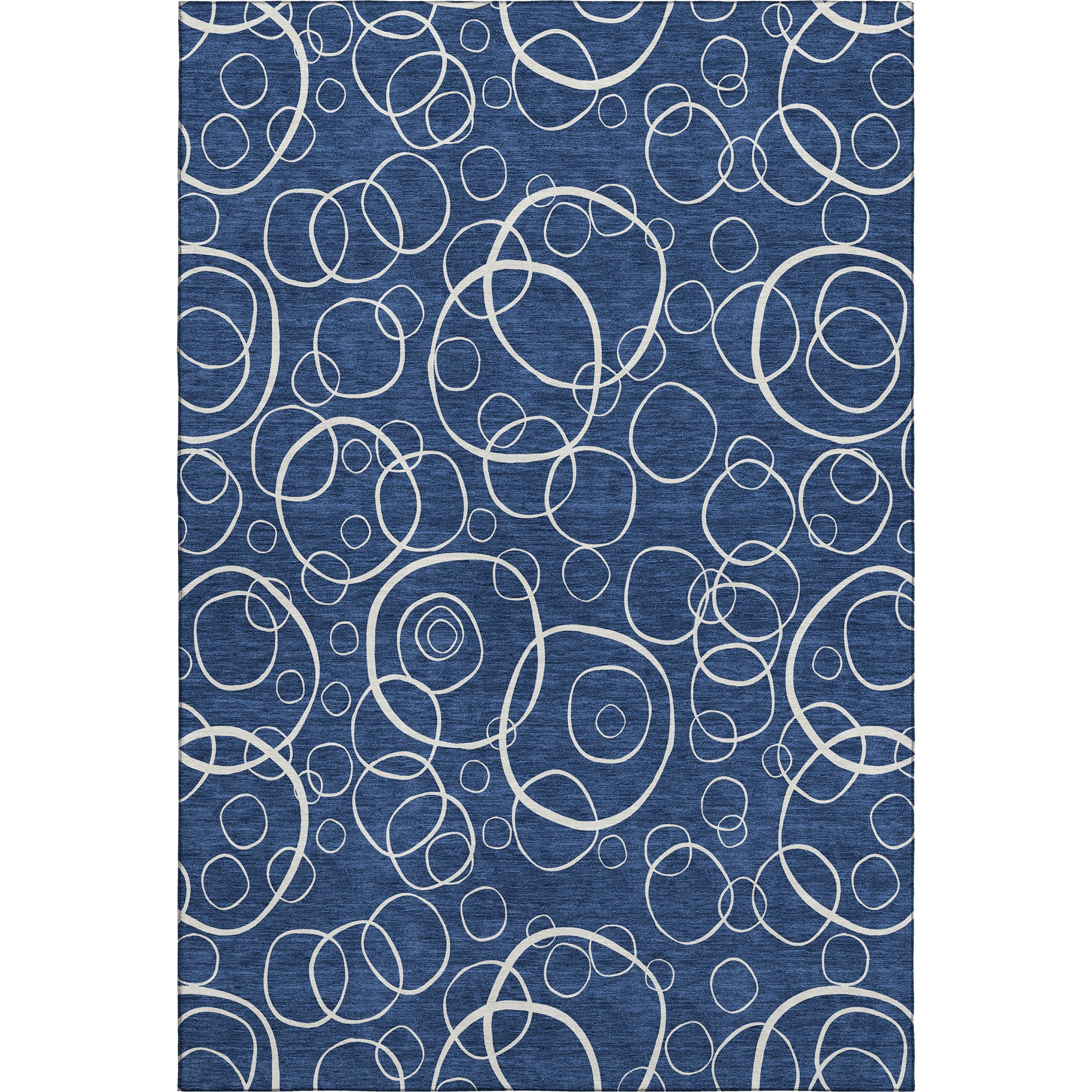 Cusco Machine Washable Transitional Navy Blue Rug 3' x 5' #shape_Rectangle