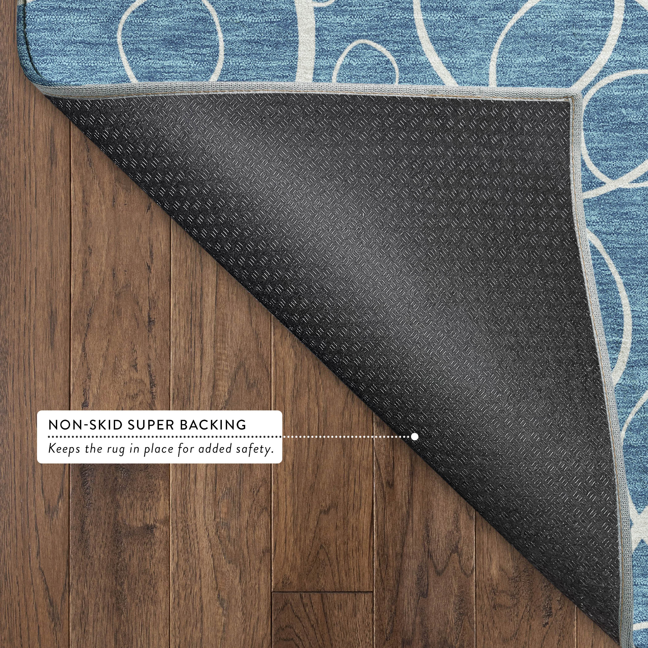 Cusco Machine Washable Transitional Teal Rug 1'8" x 2'6" #shape_Rectangle