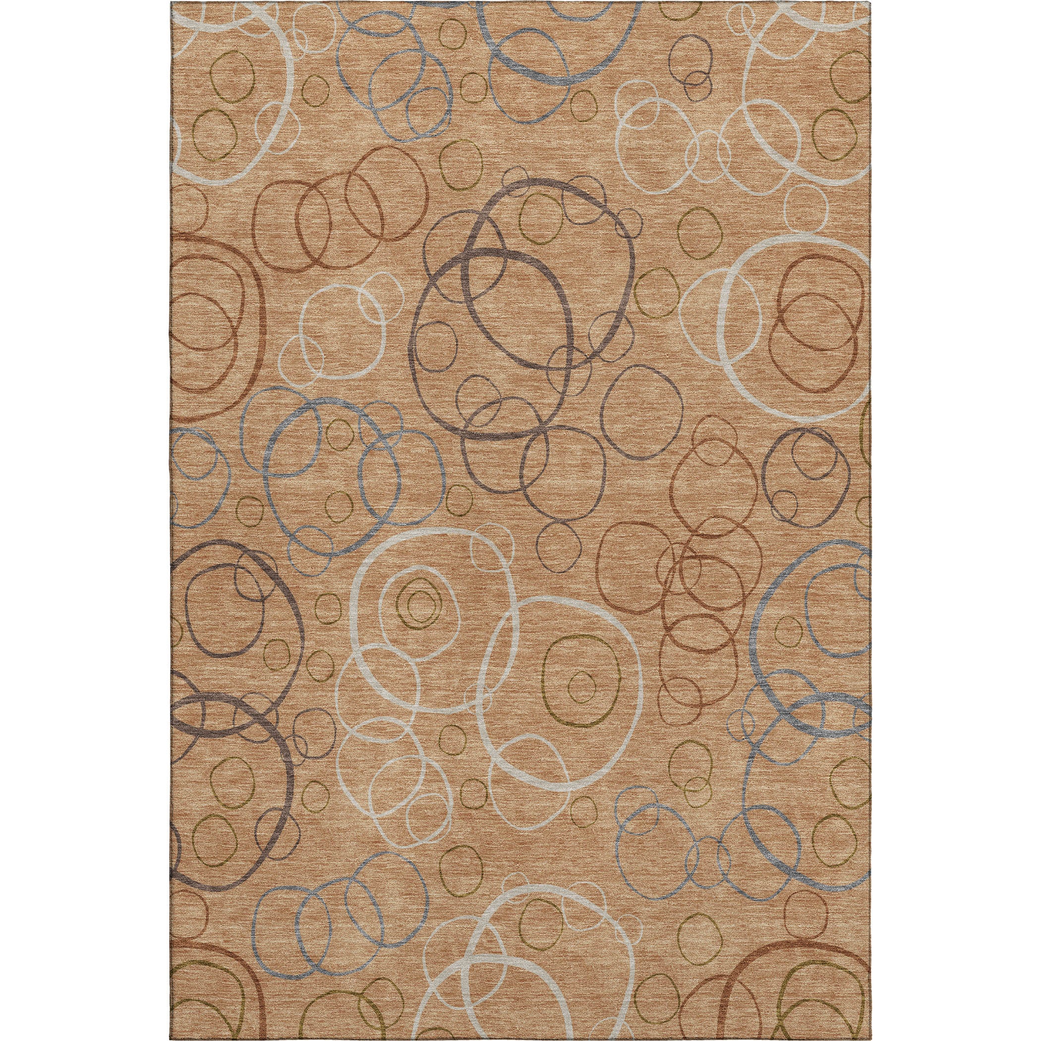 Porto Machine Washable Transitional Copper Orange Rug 3' x 5' #shape_Rectangle