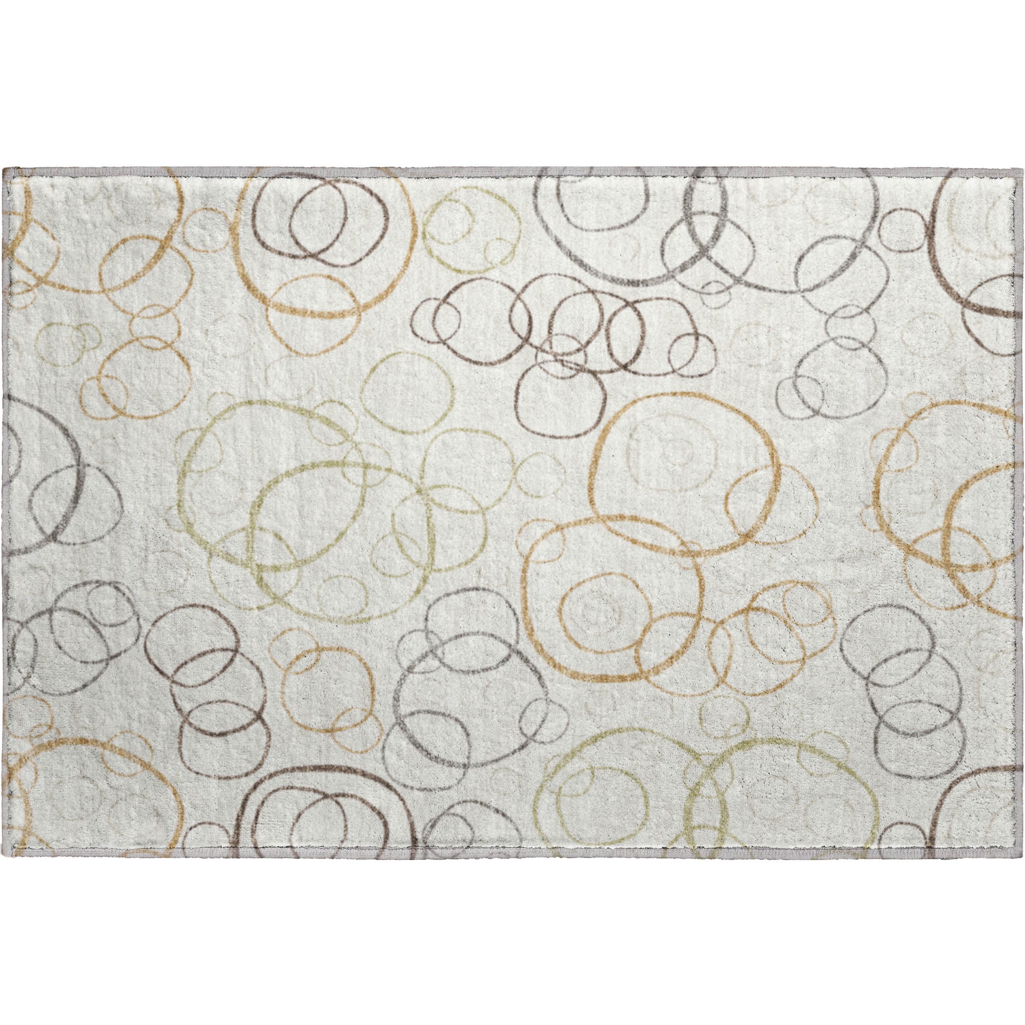 Porto Machine Washable Transitional Ivory Rug 1'8" x 2'6" #shape_Rectangle